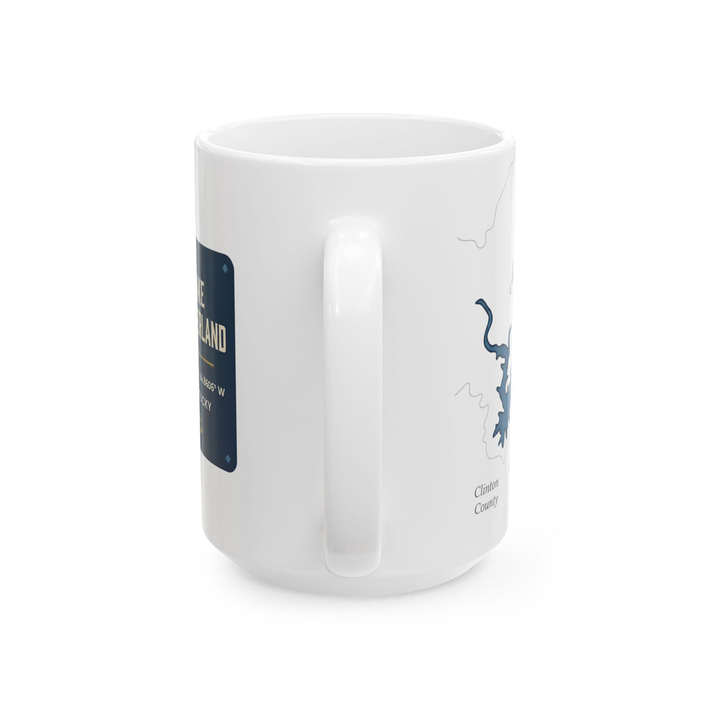 Lake Cumberland Map Silhouette Coffee Mug 15oz - Unique Lake Life Souvenir