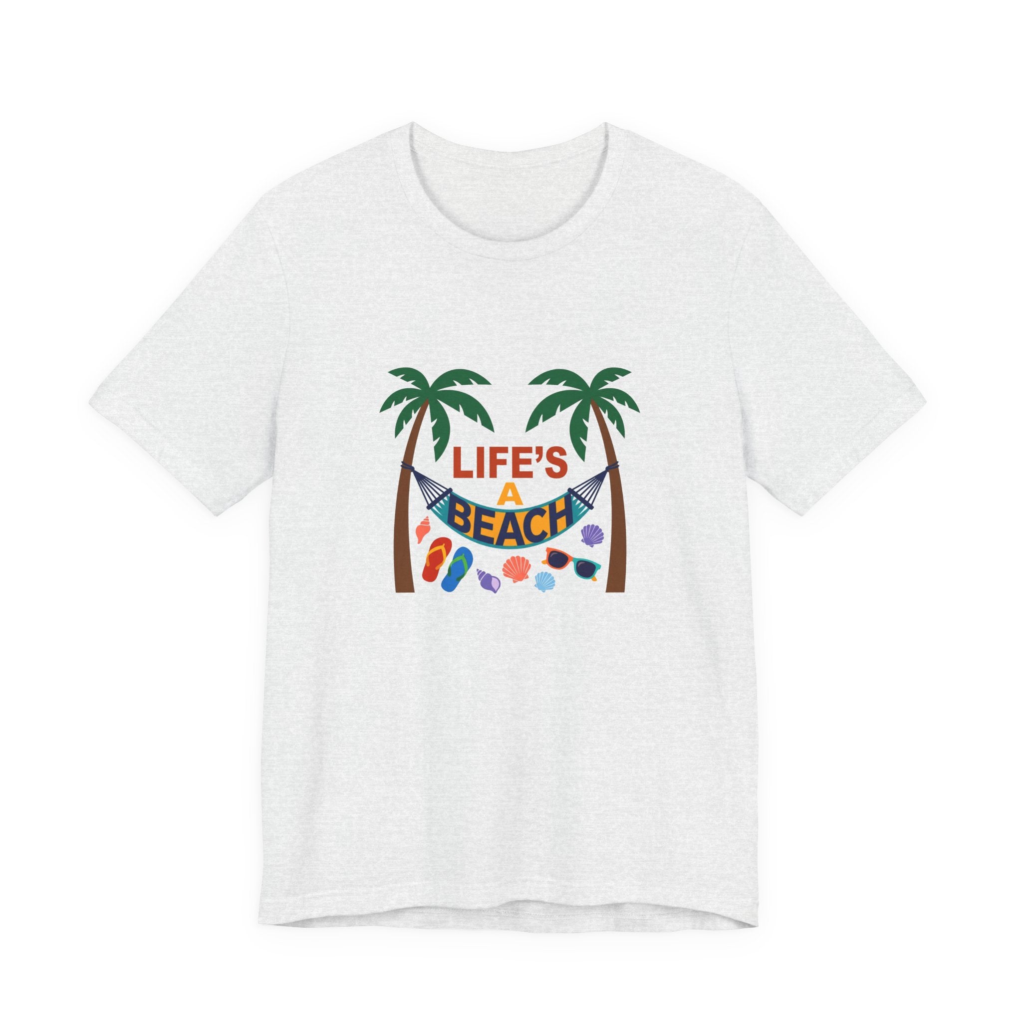 Beach Scene Hammock Tee with Intricate Illustration
