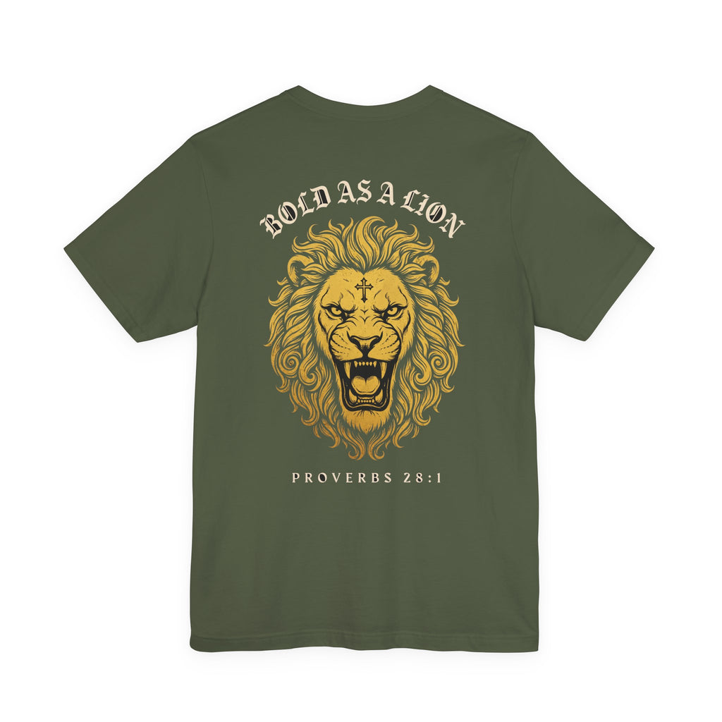 Bold as a Lion Christian Tee | Reformed Warrior Faith Shirt