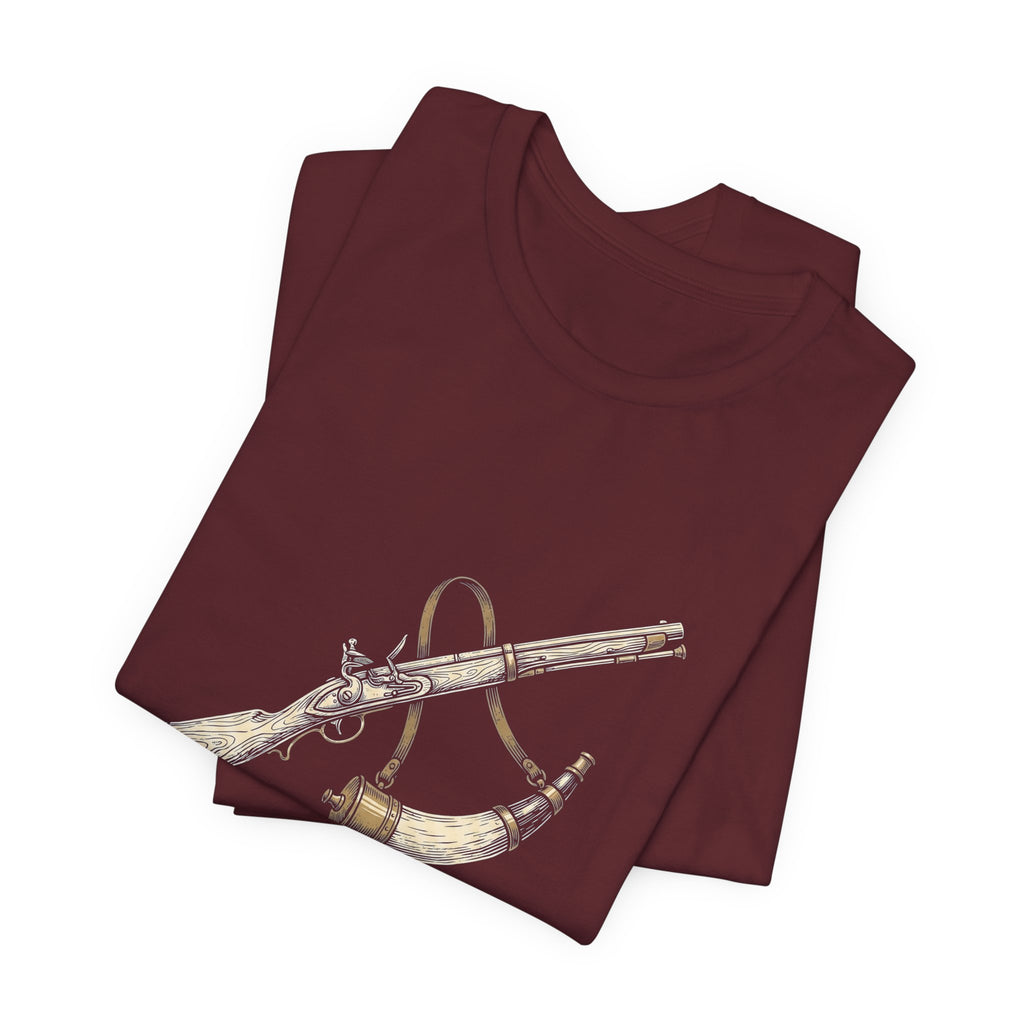 Gunpowder America Funny Patriotic T-Shirt | 4th of July Musket Tee | Sarcastic Independence Gift