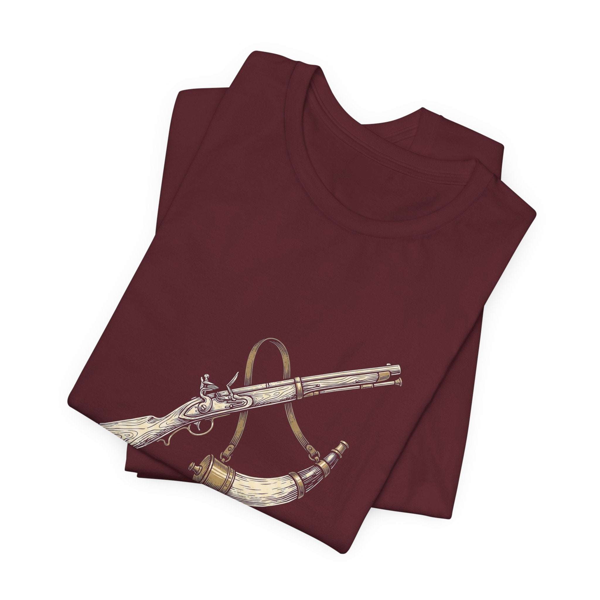 Gunpowder America Funny Patriotic T-Shirt | 4th of July Musket Tee | Sarcastic Independence Gift