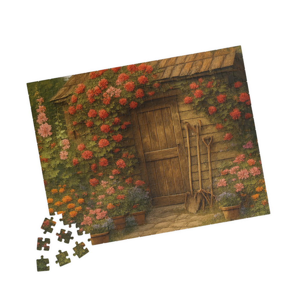 Garden Jigsaw Puzzle - Hand-Drawn Vintage Scene