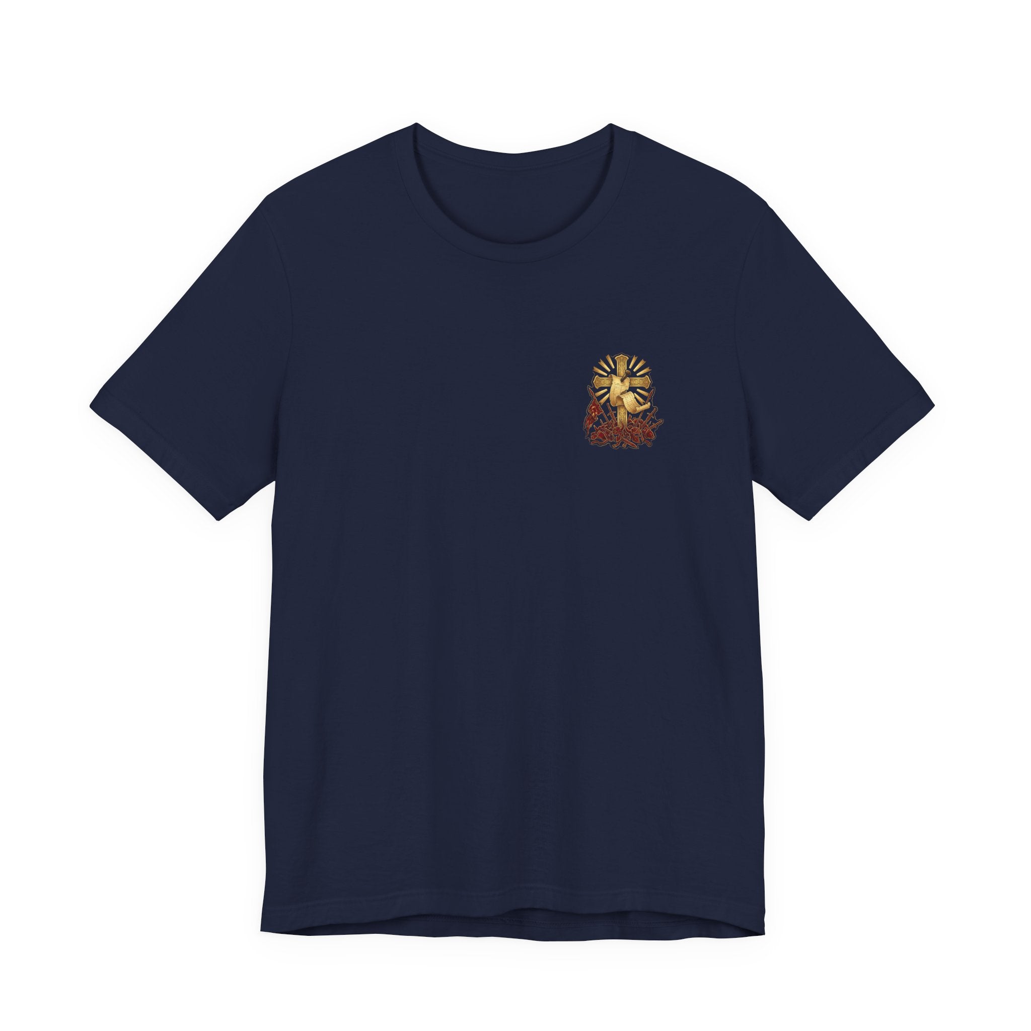 He Disarmed the Powers Christian Tee | Reformed Warrior Faith Shirt