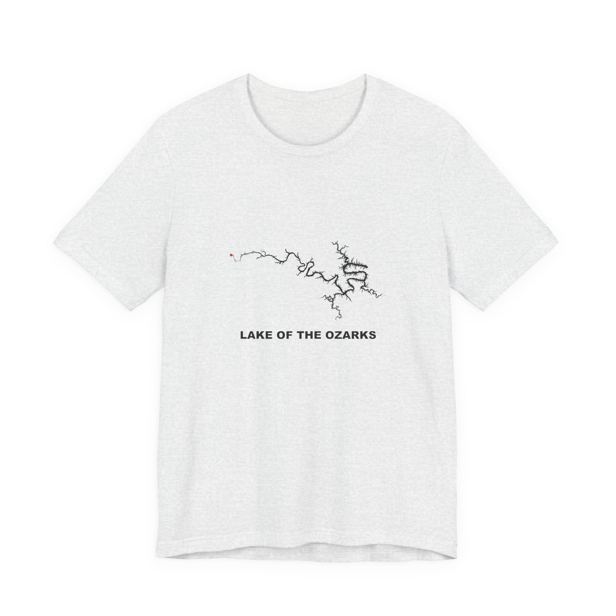 Lake of the Ozarks Map Silhouette Tee | Missouri Lake Life Shirt