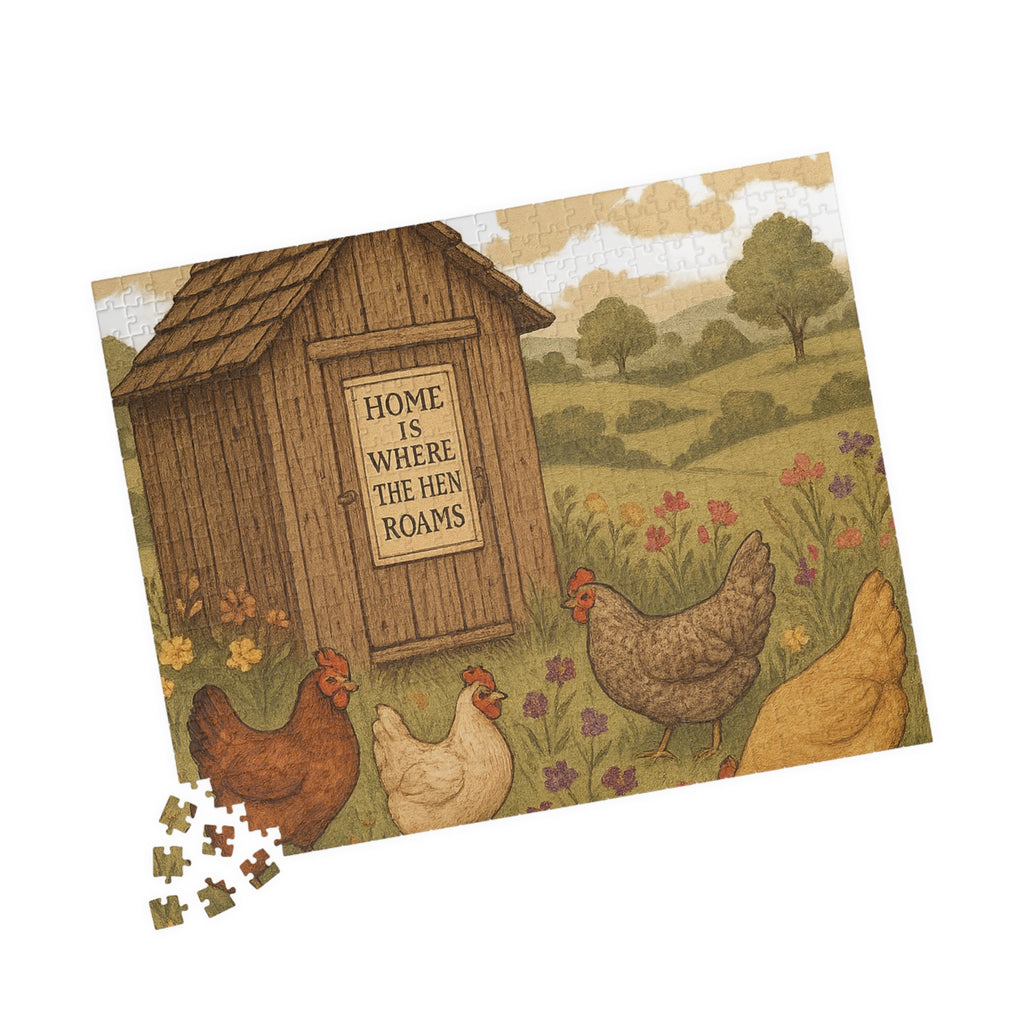 Vintage Chicken Coop Jigsaw Puzzle - Home is Where the Hen Roams