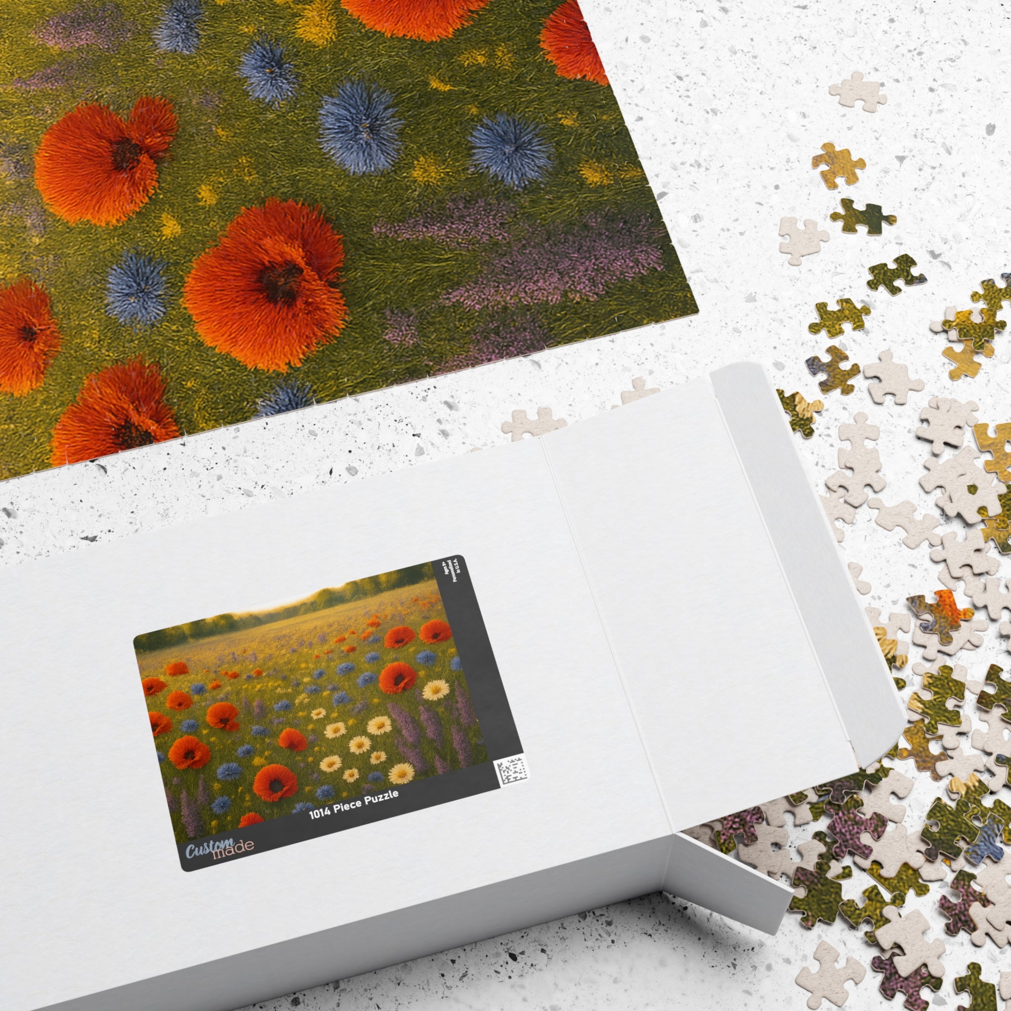 Butterfly Wildflower Jigsaw Puzzle - Intricate Nature Illustration