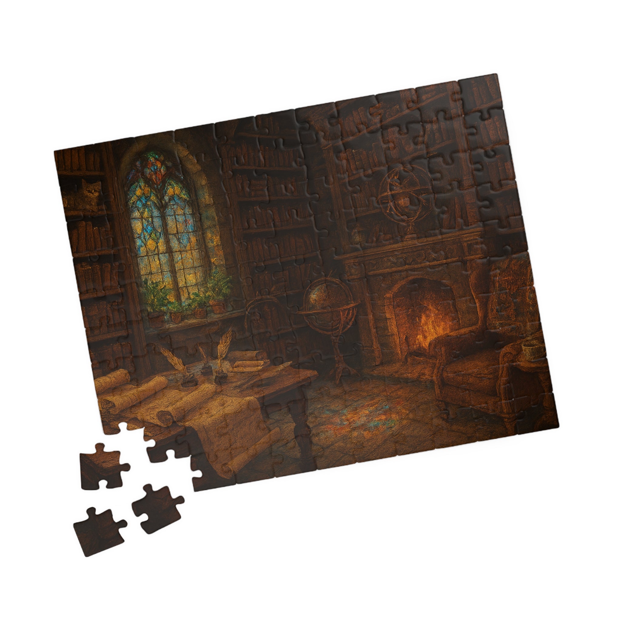 Seek the Unseen Truths Jigsaw Puzzle - Elegant Hand-Lettered Design