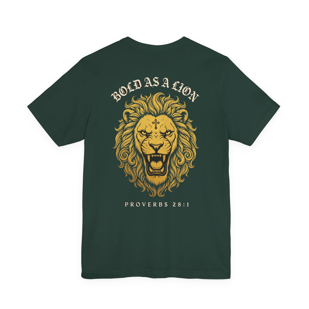 Bold as a Lion Christian Tee | Reformed Warrior Faith Shirt