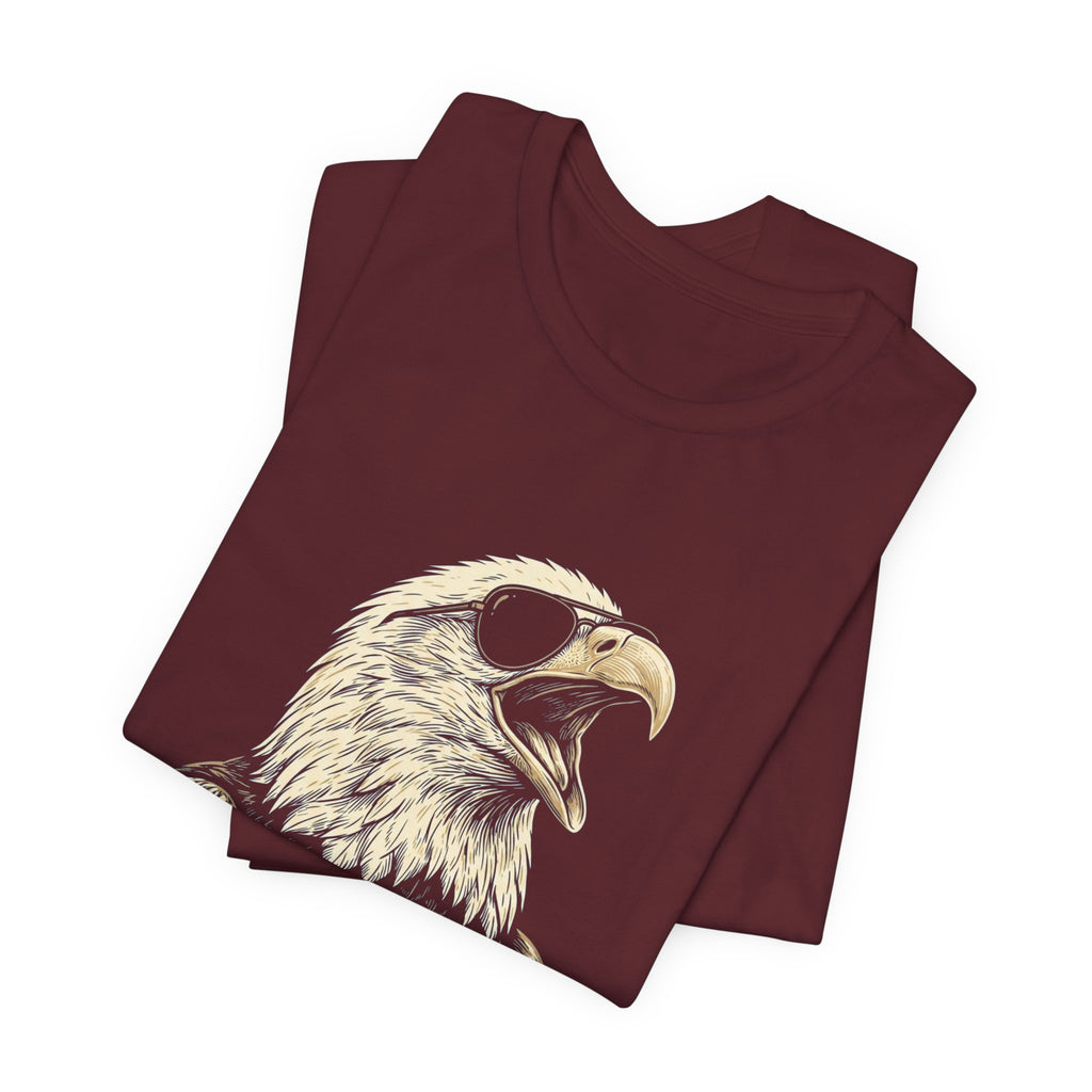 WTF Is A Kilometer Funny Eagle T-Shirt | Sarcastic 4th of July Tee | Anti-Metric America Gift
