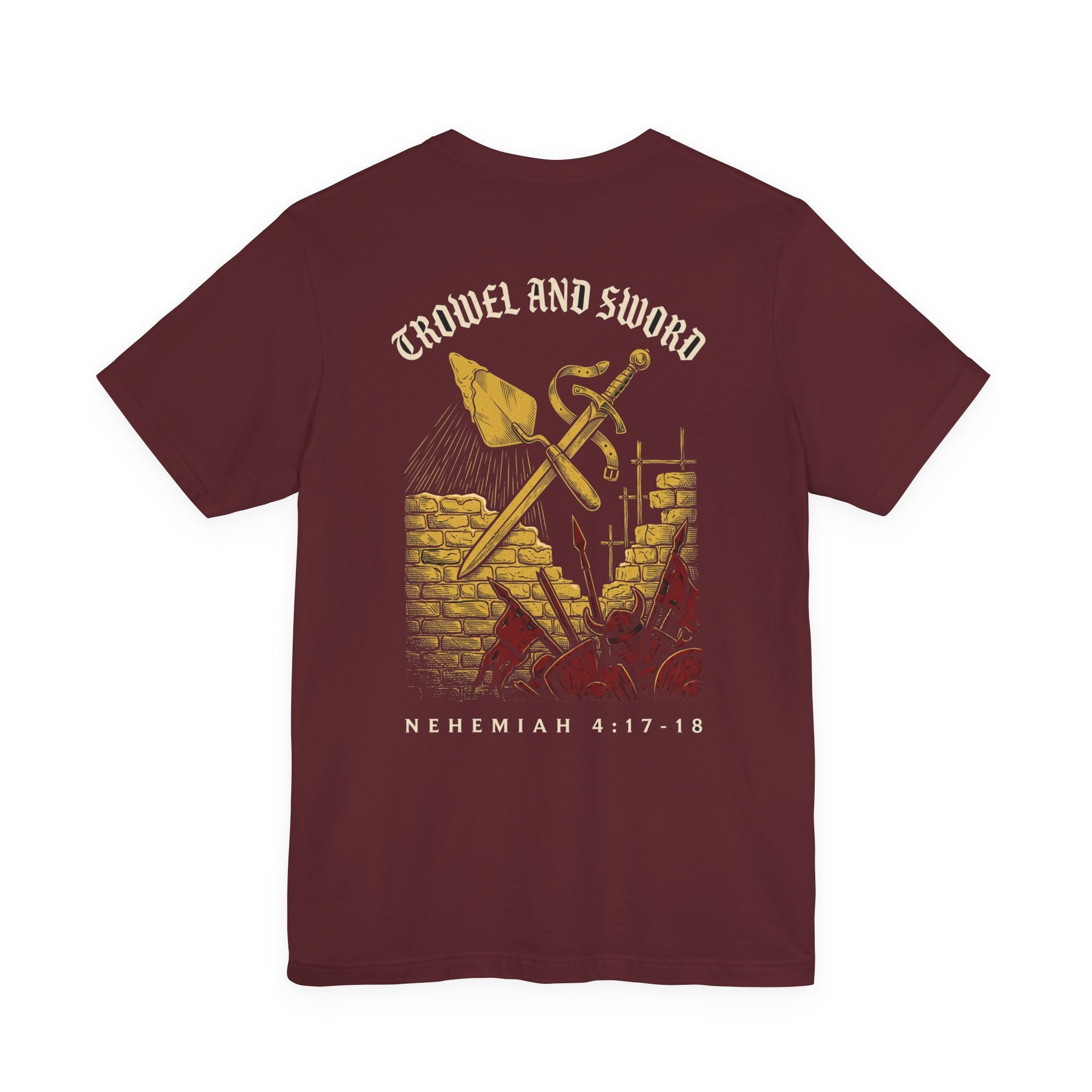 Trowel and Sword Christian Tee | Reformed Warrior Faith Shirt