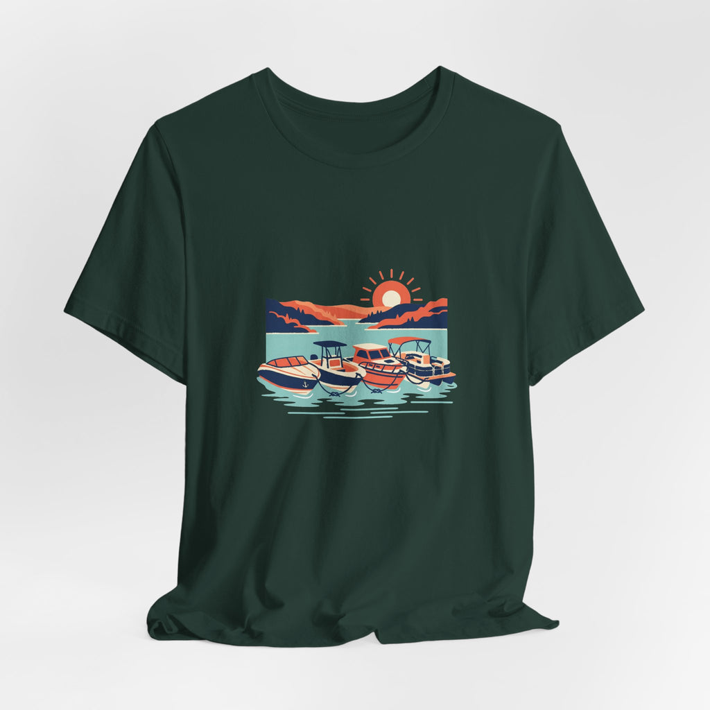 Lake of the Ozarks Scene Tee, Serene Lakeside Illustration Shirt