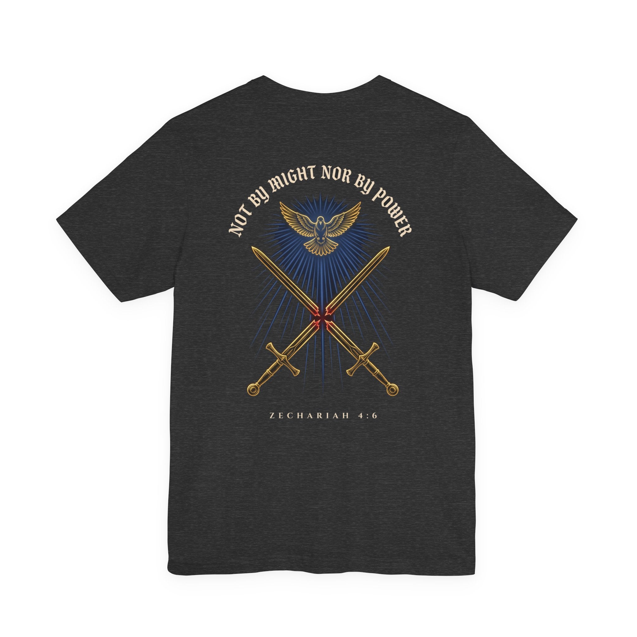Not by Might Nor by Power Christian Tee | Reformed Warrior Faith Shirt