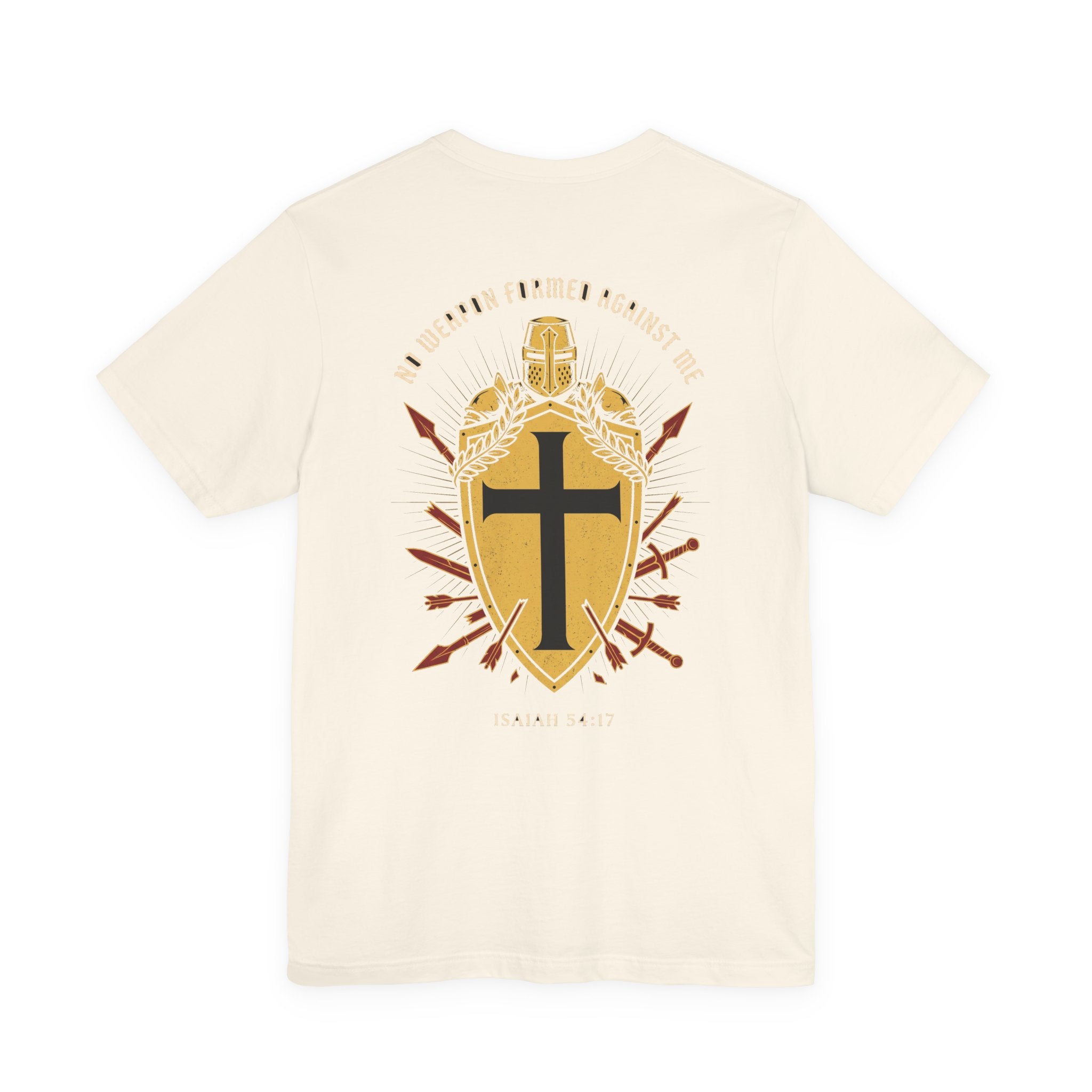 No Weapon Formed Against Me Warrior Christian Tee | Crusades Faith Bible Shirt