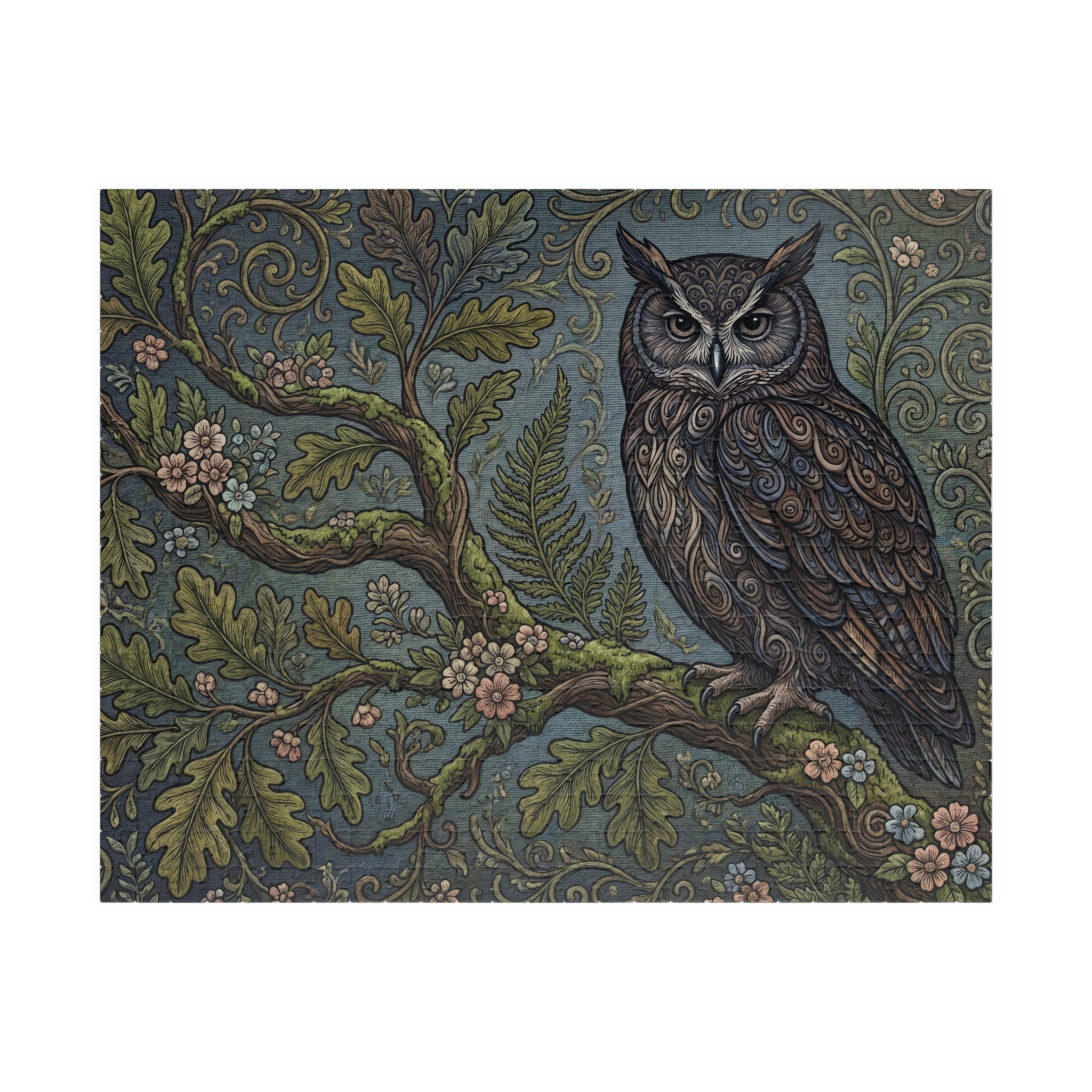 Wisdom of the Night Jigsaw Puzzle - Artistic Owl Illustration