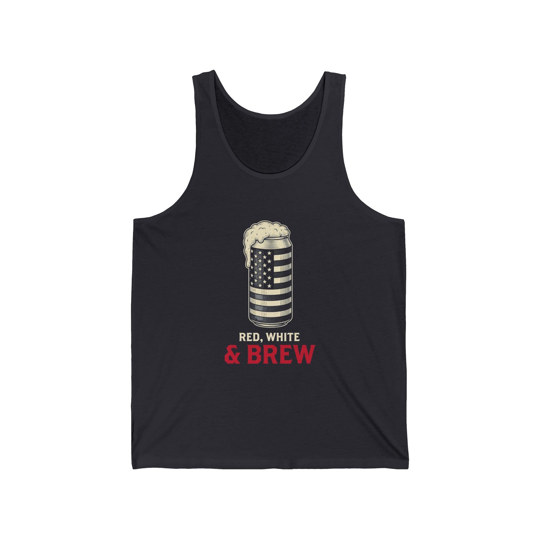 Red White and Brew Tank Top | Funny 4th of July Beer Tee | Patriotic Drinking Gift | Craft Beer Lover Shirt