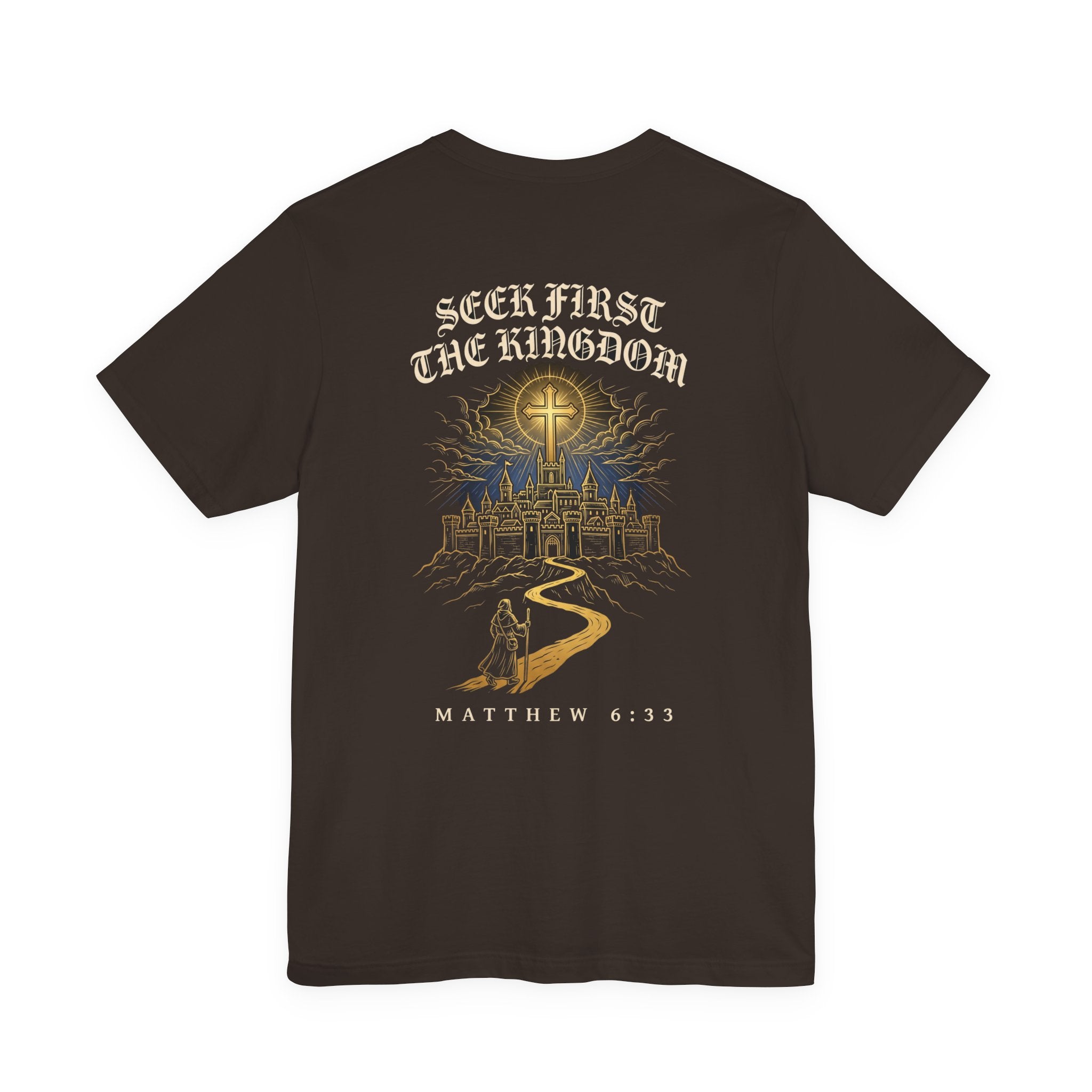 Seek First the Kingdom of God Christian Tee | Faith Bible Verse Shirt