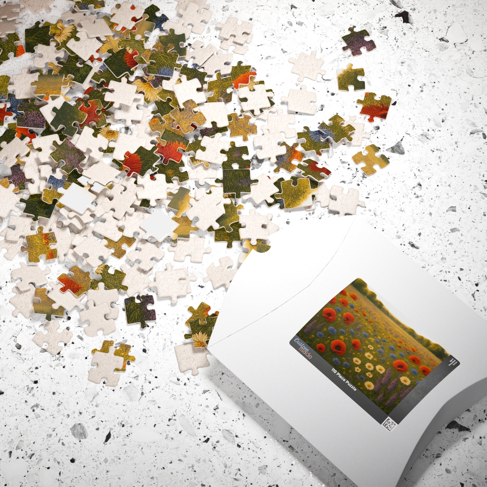 Butterfly Wildflower Jigsaw Puzzle - Intricate Nature Illustration