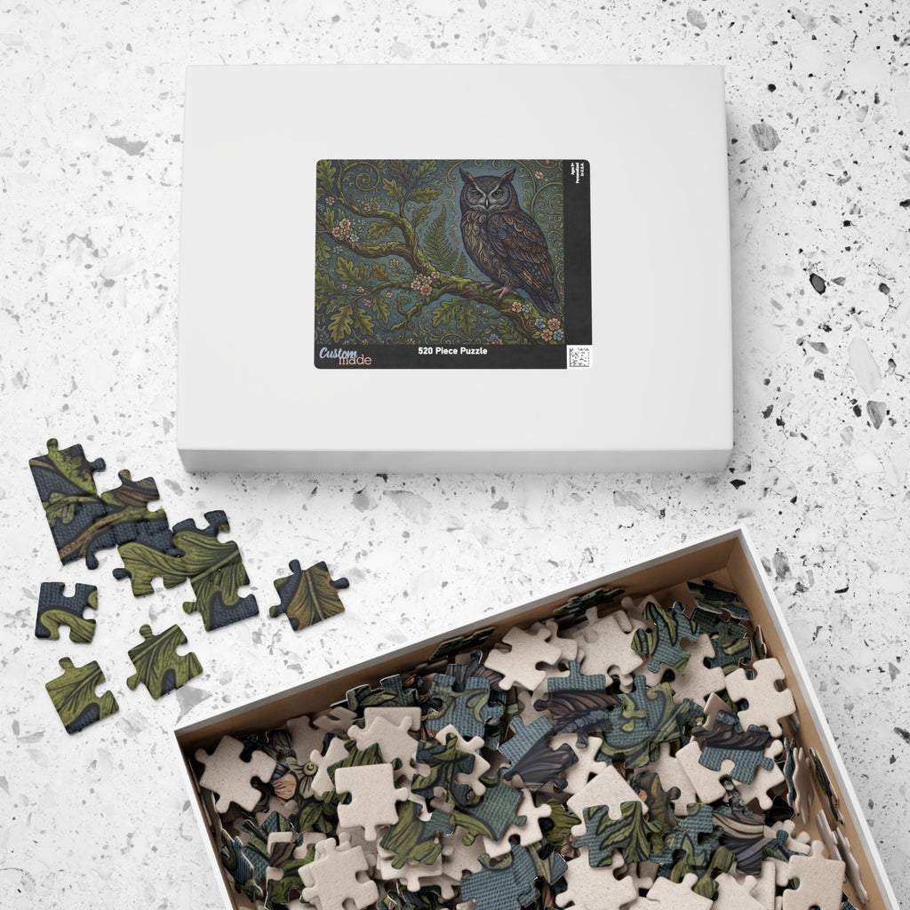 Wisdom of the Night Jigsaw Puzzle - Artistic Owl Illustration