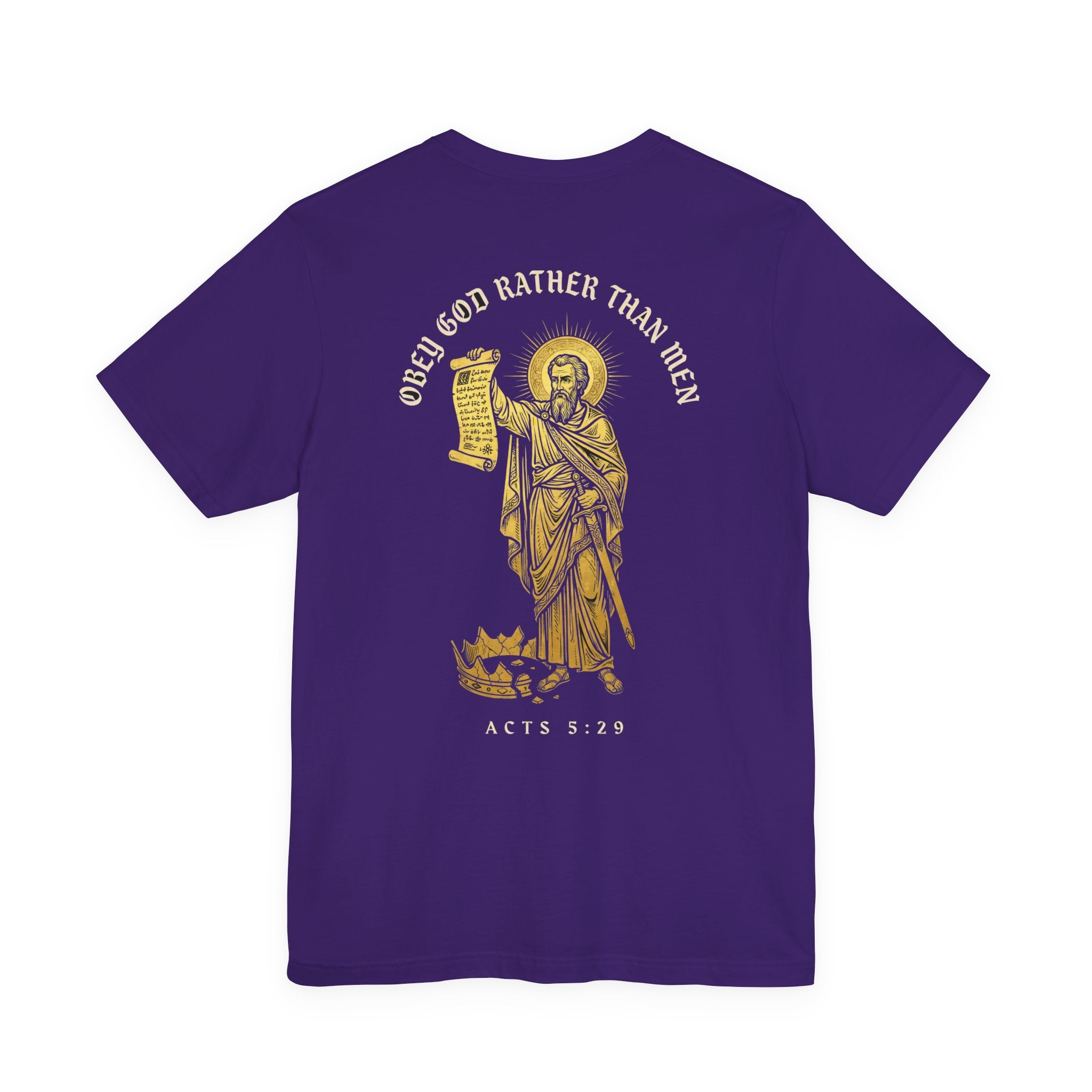 Obey God Rather Than Men Christian Tee | Reformed Warrior Faith Shirt