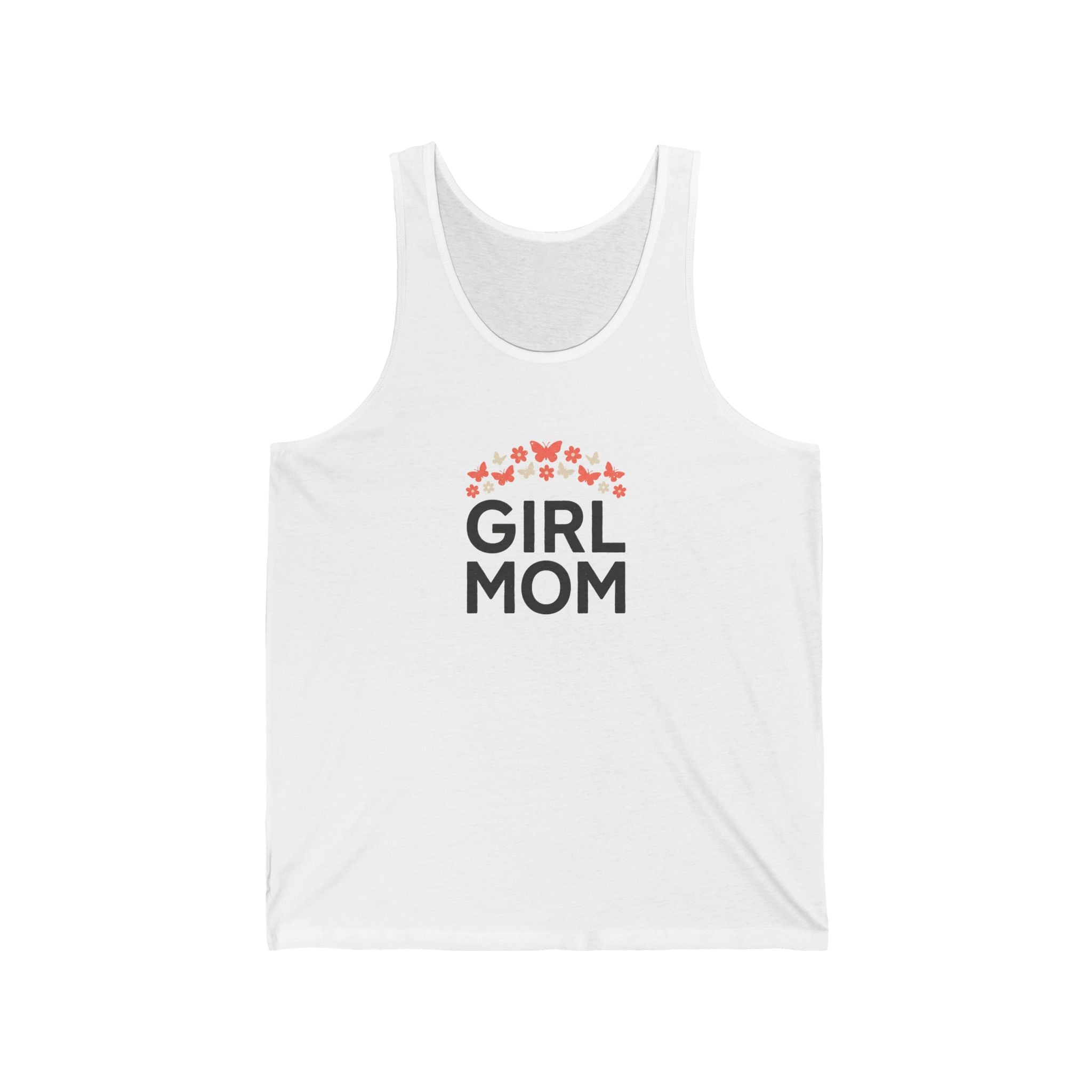 Girl Mom Butterfly Tank Top | Cute Mom of Girls Floral Tee