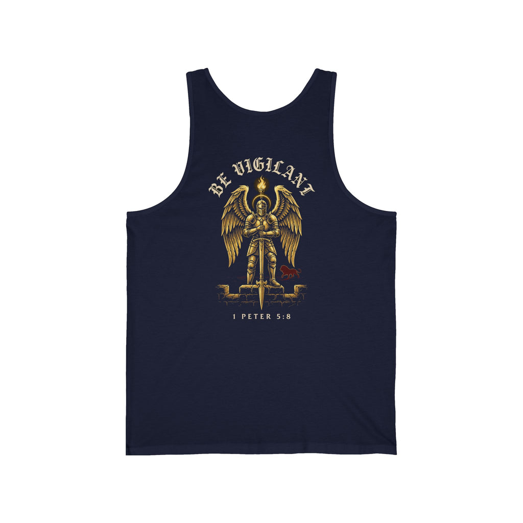 The Devil Prowls Like a Roaring Lion Christian Tank | Warrior Faith Bible