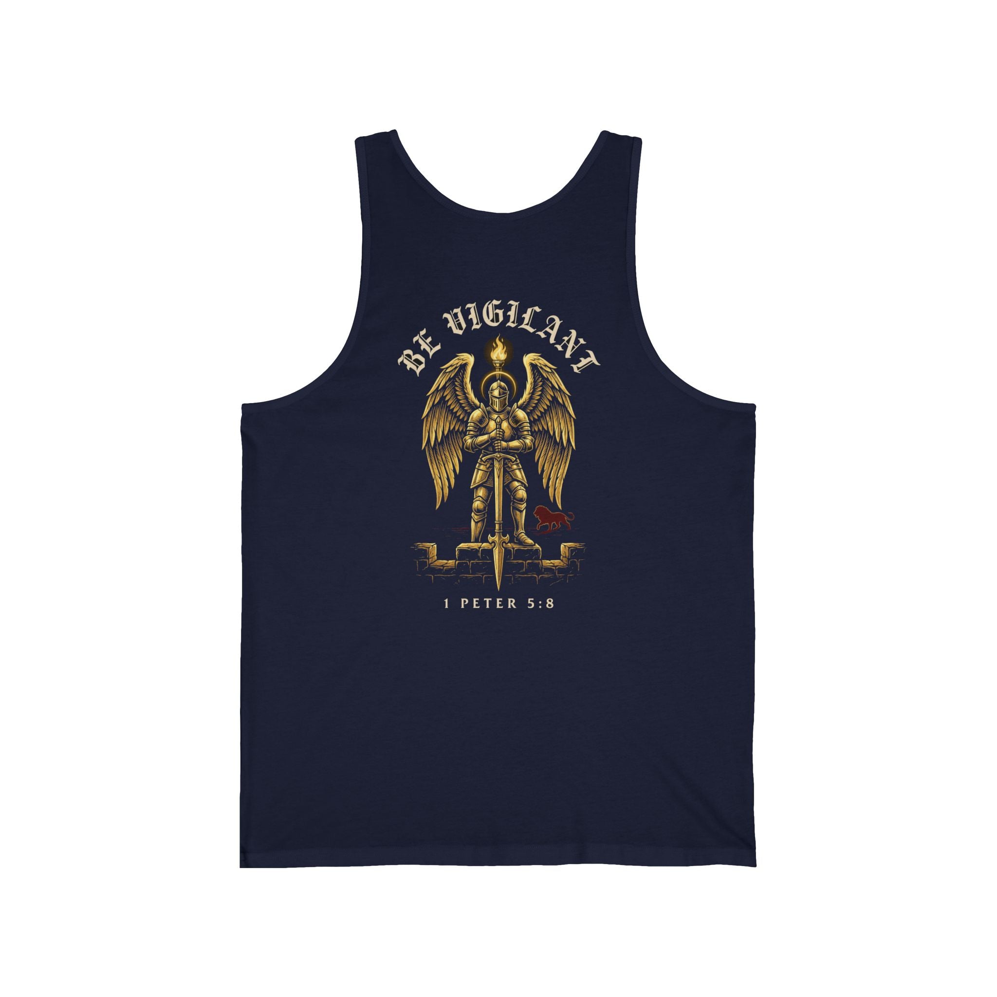 The Devil Prowls Like a Roaring Lion Christian Tank | Warrior Faith Bible