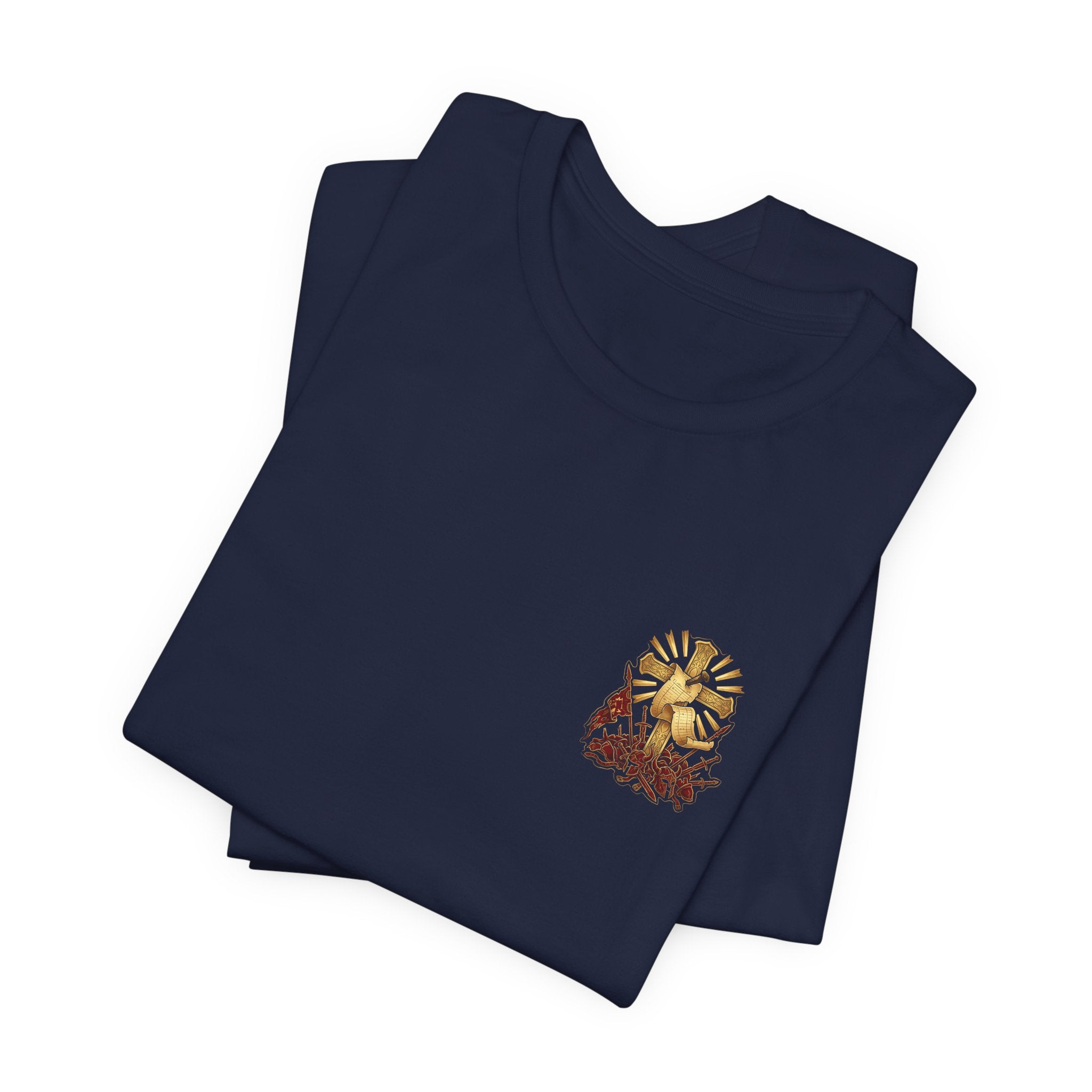 He Disarmed the Powers Christian Tee | Reformed Warrior Faith Shirt
