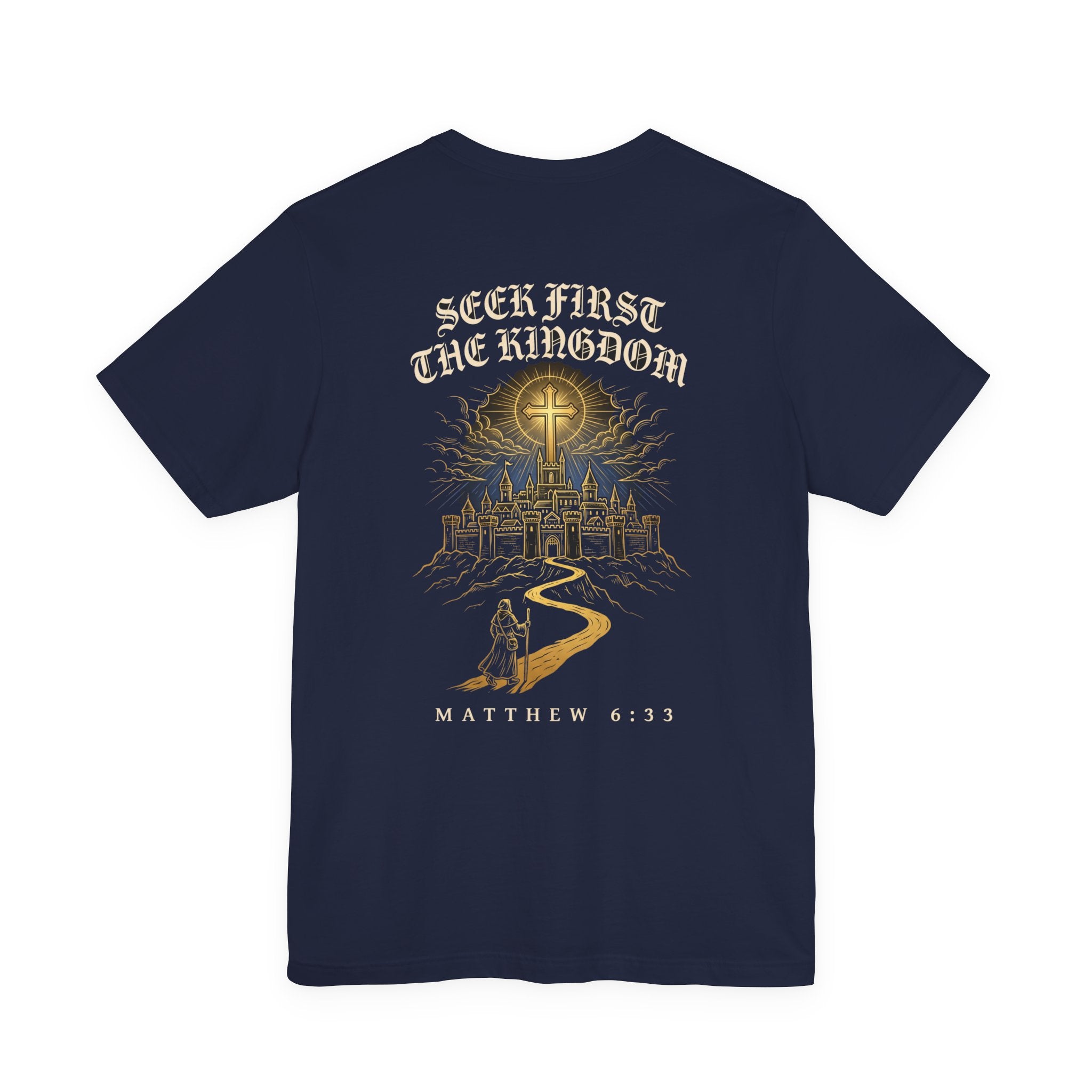 Seek First the Kingdom of God Christian Tee | Faith Bible Verse Shirt