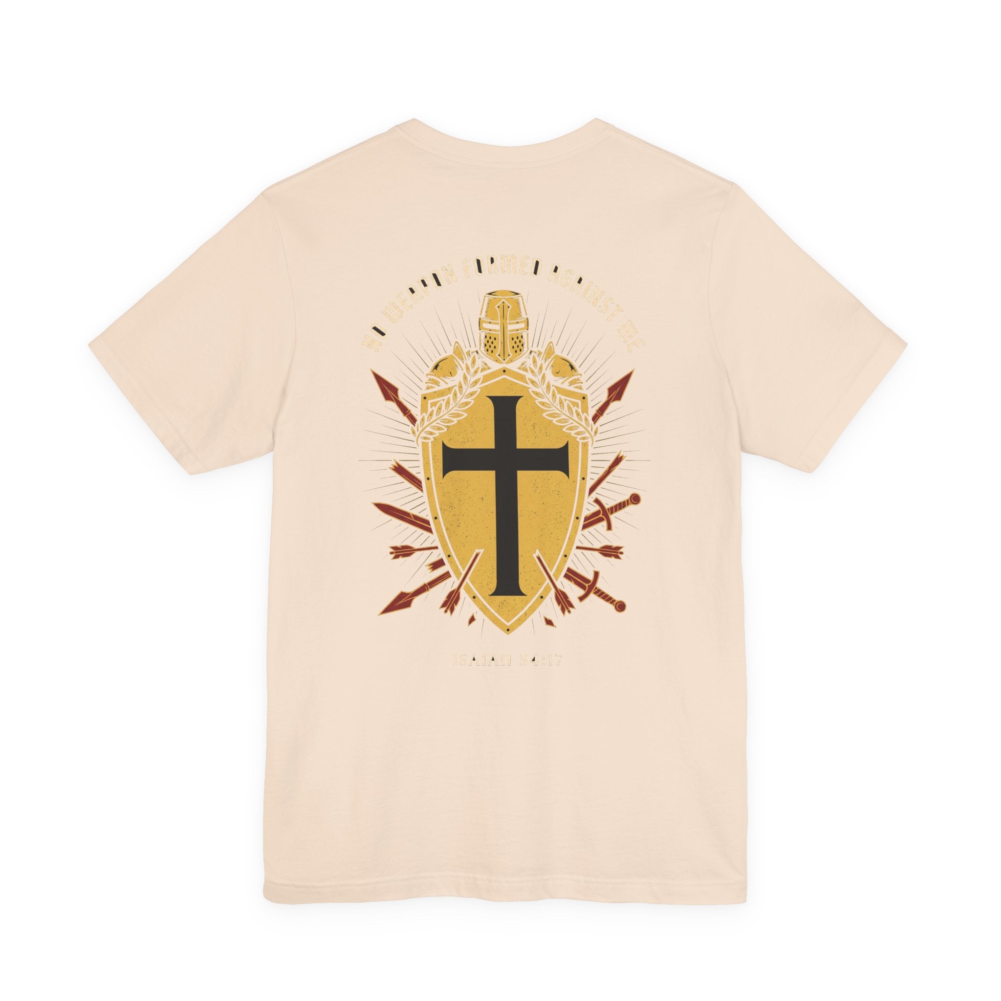 No Weapon Formed Against Me Warrior Christian Tee | Crusades Faith Bible Shirt