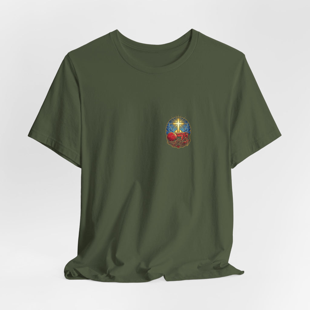 He Gives Us the Victory Christian Tee | Reformed Warrior Faith Shirt