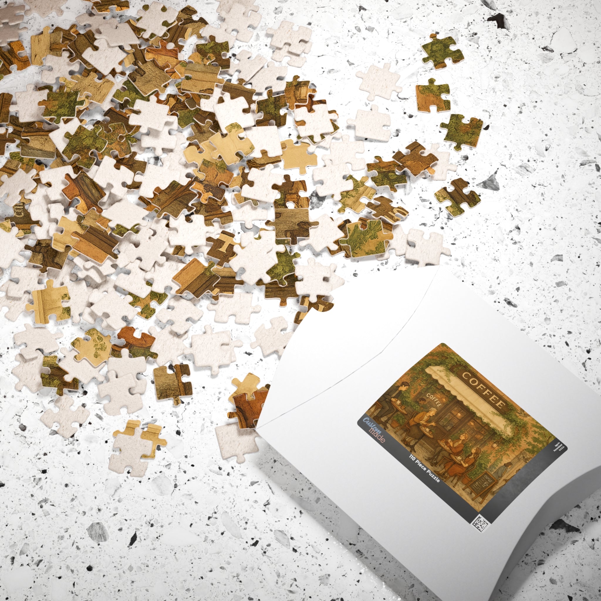 Classic Coffee Shop Jigsaw Puzzle - Cozy Urban Cafe Scene