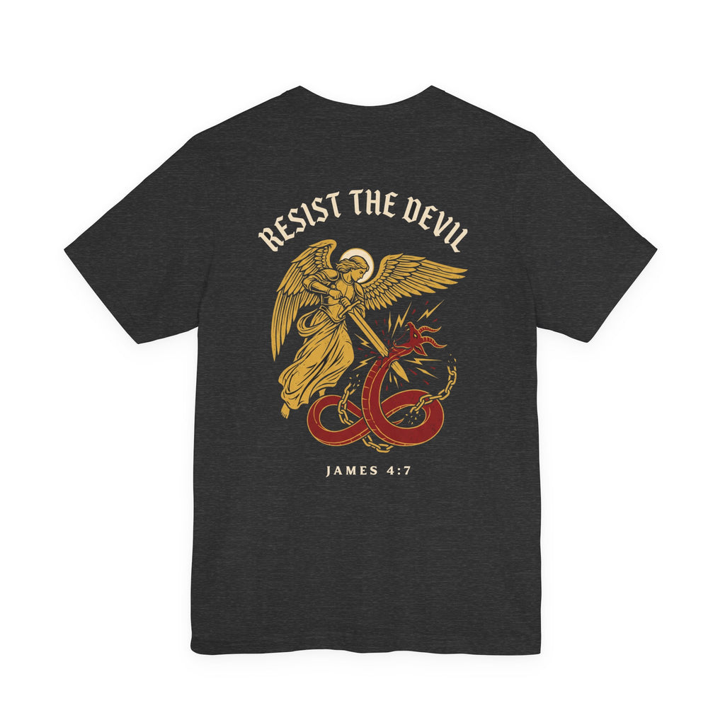 Resist the Devil and He Will Flee Christian Tee | Warrior Faith Bible Shirt