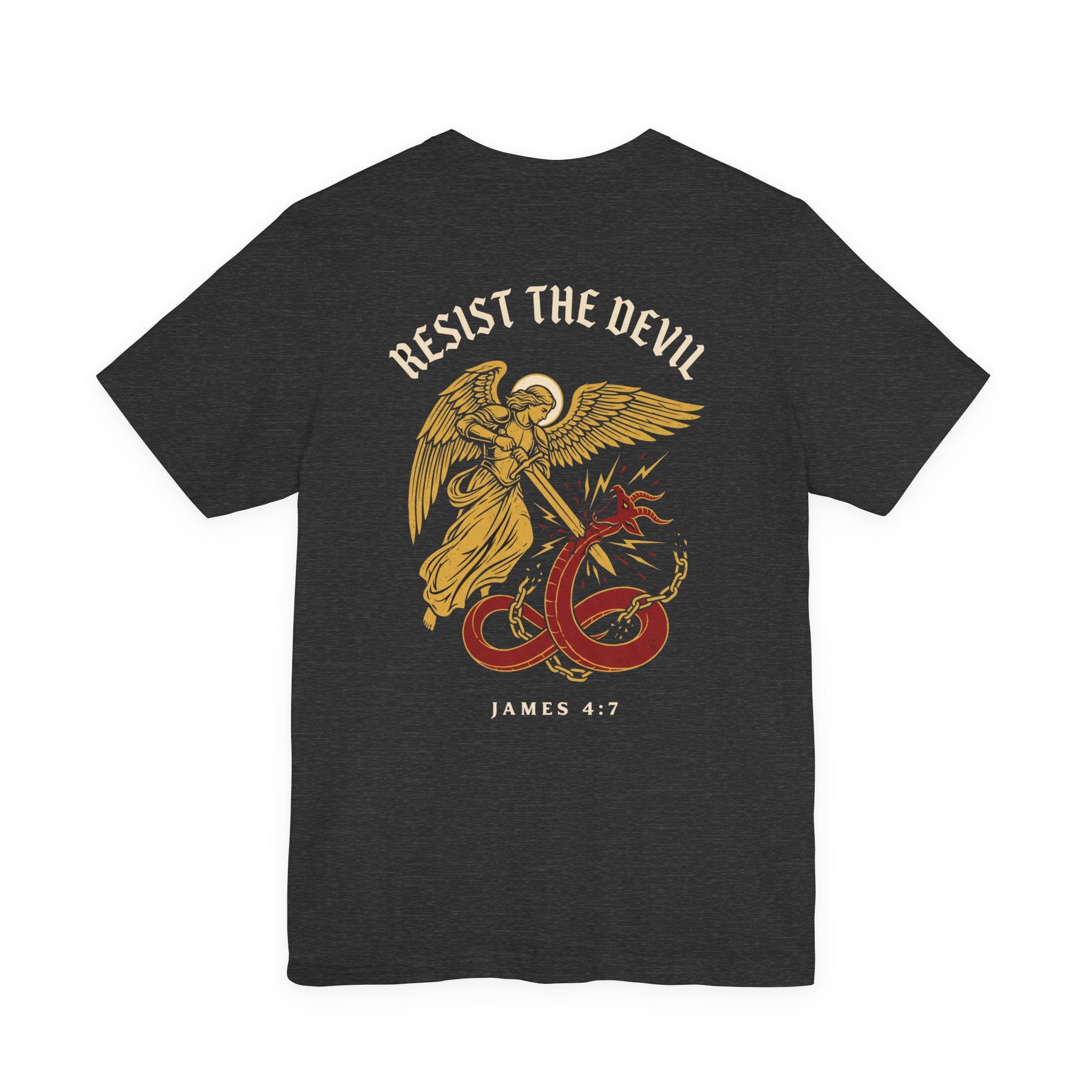 Resist the Devil and He Will Flee Christian Tee | Warrior Faith Bible Shirt