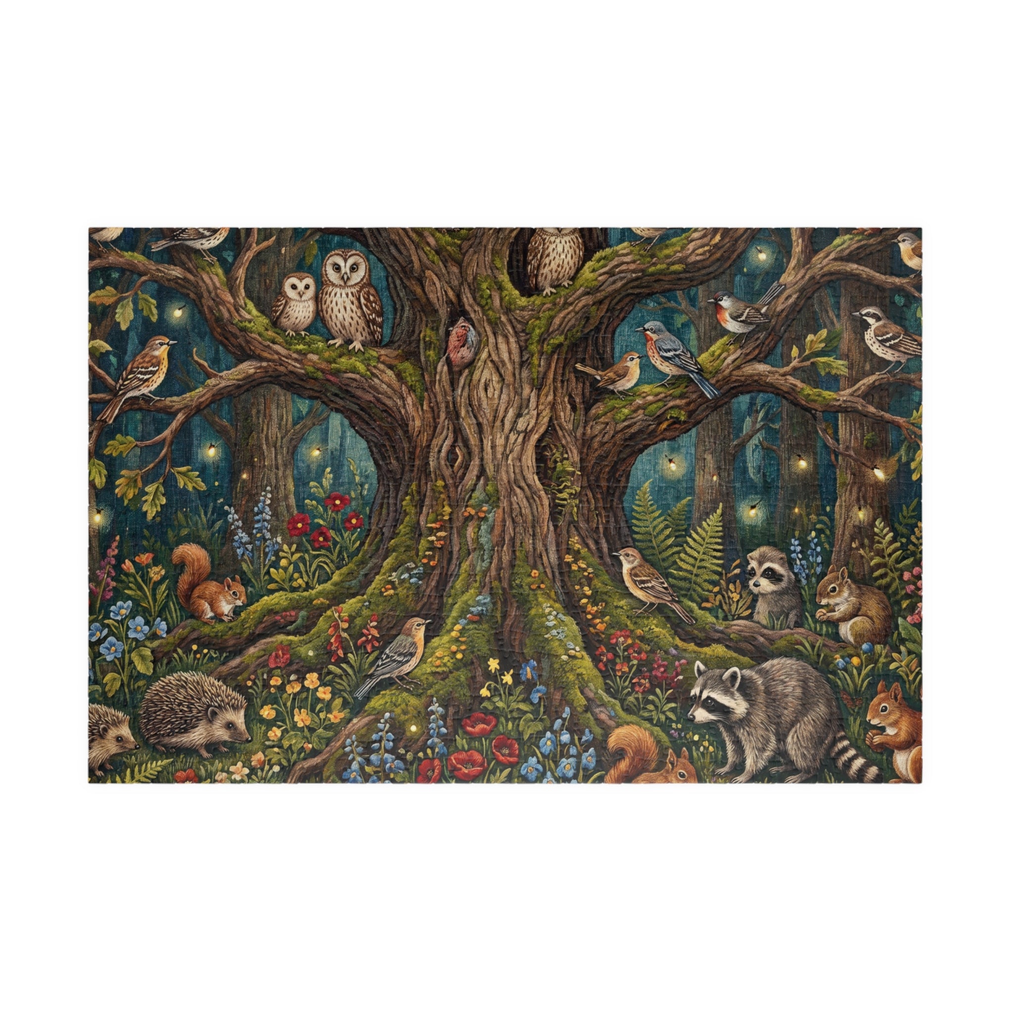 Woodland Animals Jigsaw Puzzle - Intricate Tapestry Design