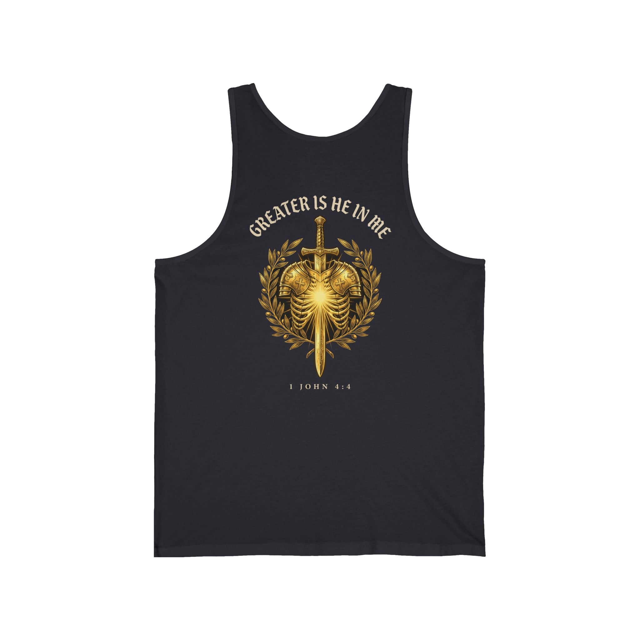 Greater Is He Who Is In Me Christian Tank | Warrior Faith Bible