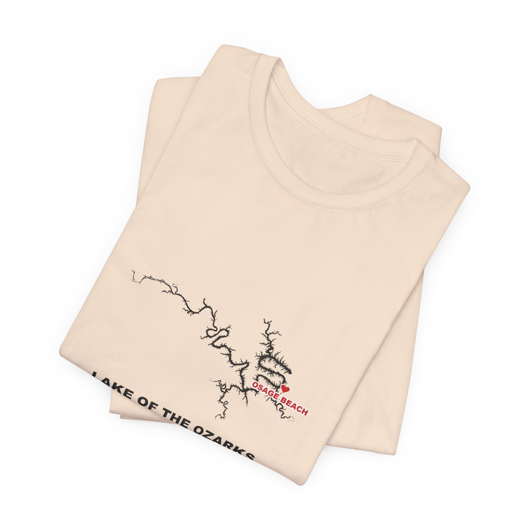 Lake of the Ozarks Silhouette Tee with Heart at Osage Beach