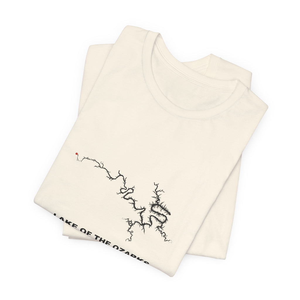 Lake of the Ozarks Map Silhouette Tee | Missouri Lake Life Shirt