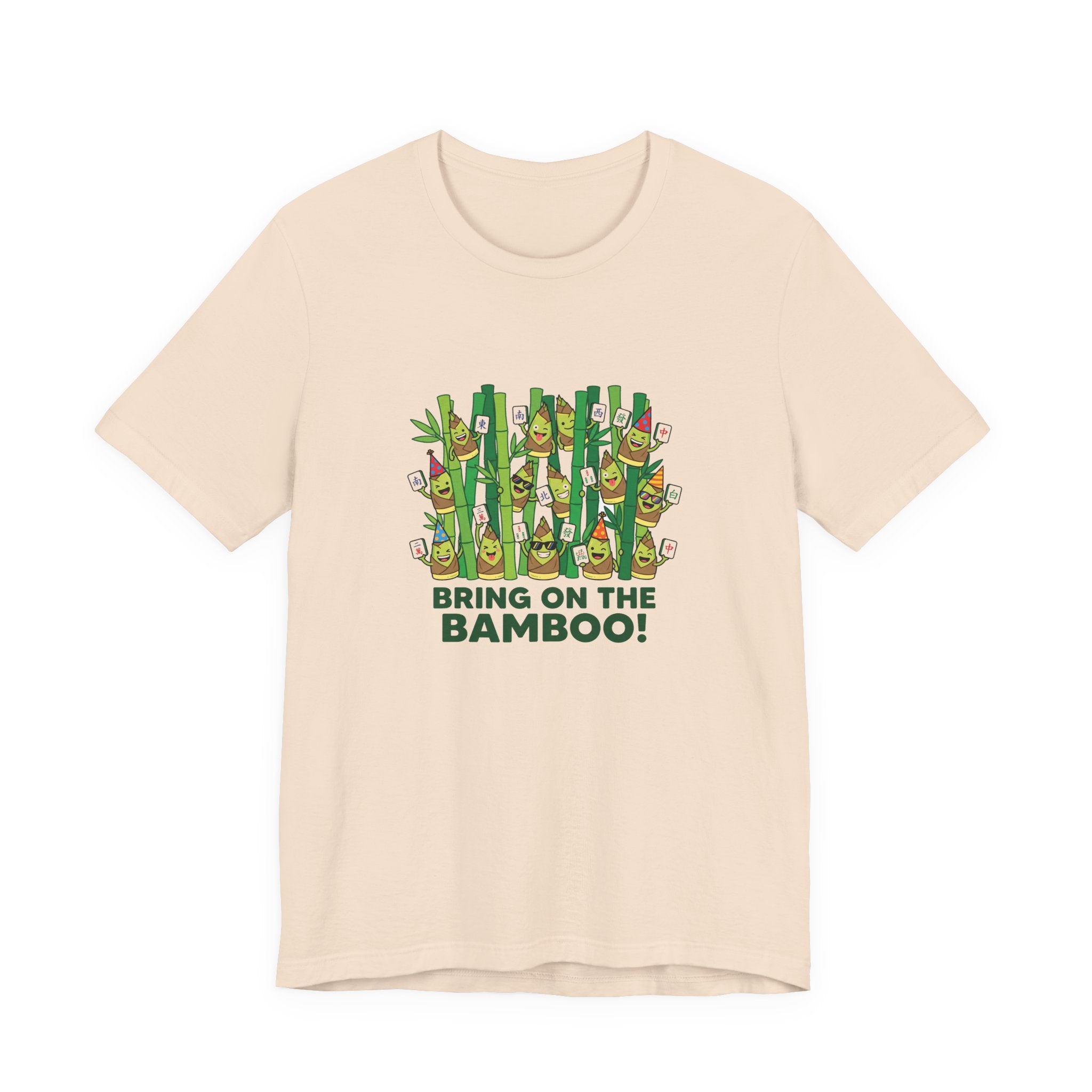 Bamboo Forest Tee - Playful Bamboo Characters for Game Night