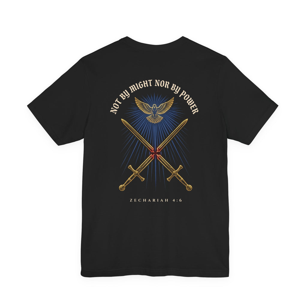 Not by Might Nor by Power Christian Tee | Reformed Warrior Faith Shirt