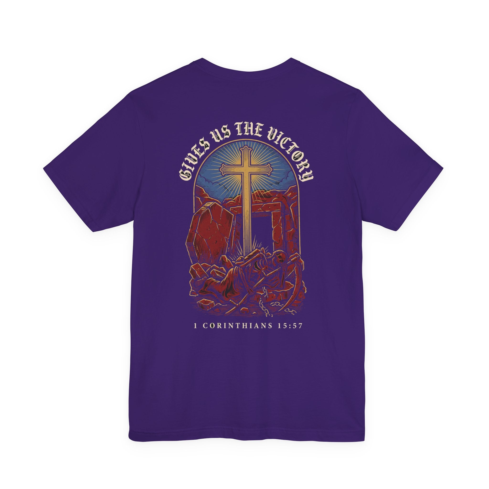 He Gives Us the Victory Christian Tee | Reformed Warrior Faith Shirt