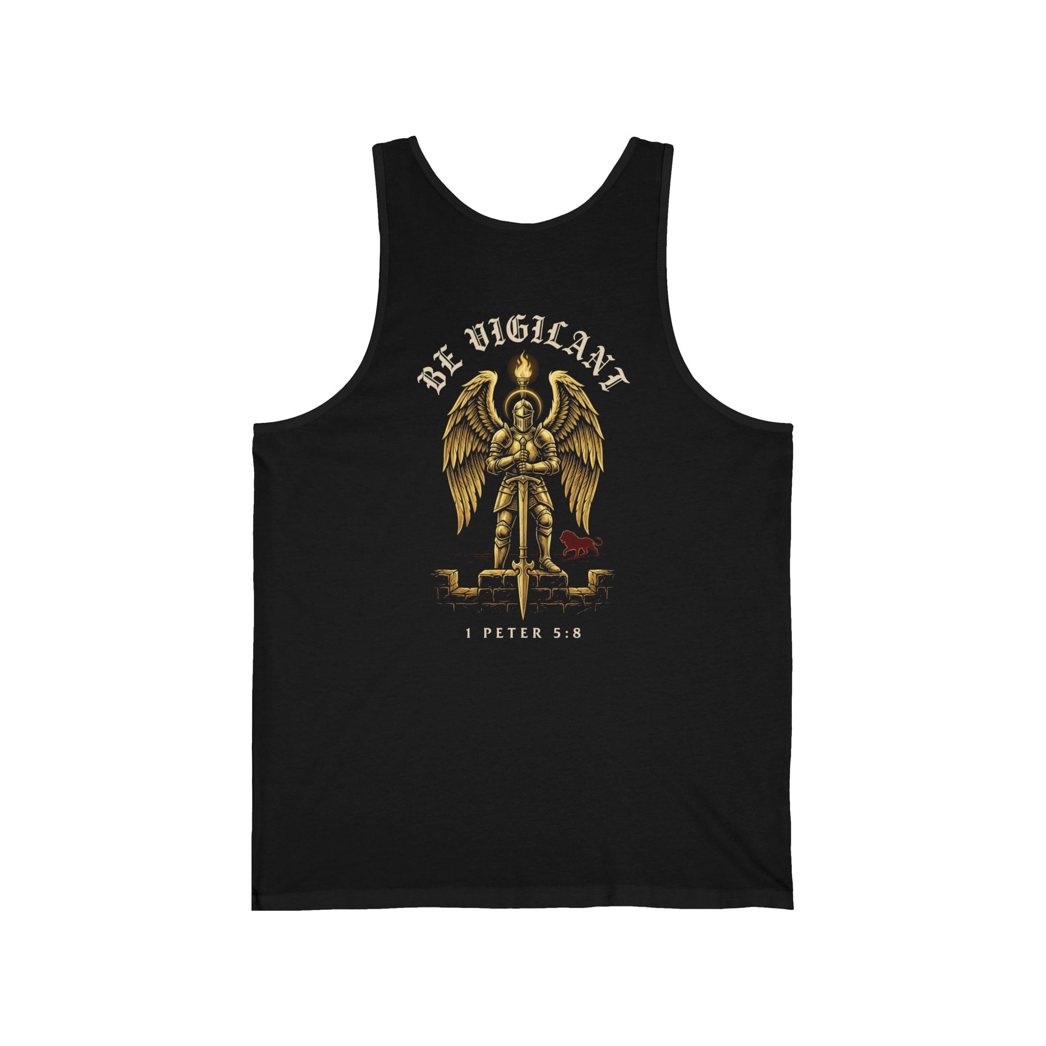 The Devil Prowls Like a Roaring Lion Christian Tank | Warrior Faith Bible
