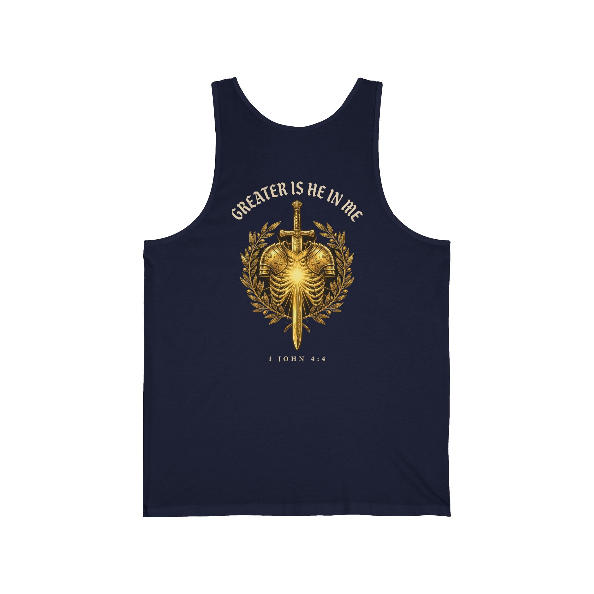 Greater Is He Who Is In Me Christian Tank | Warrior Faith Bible