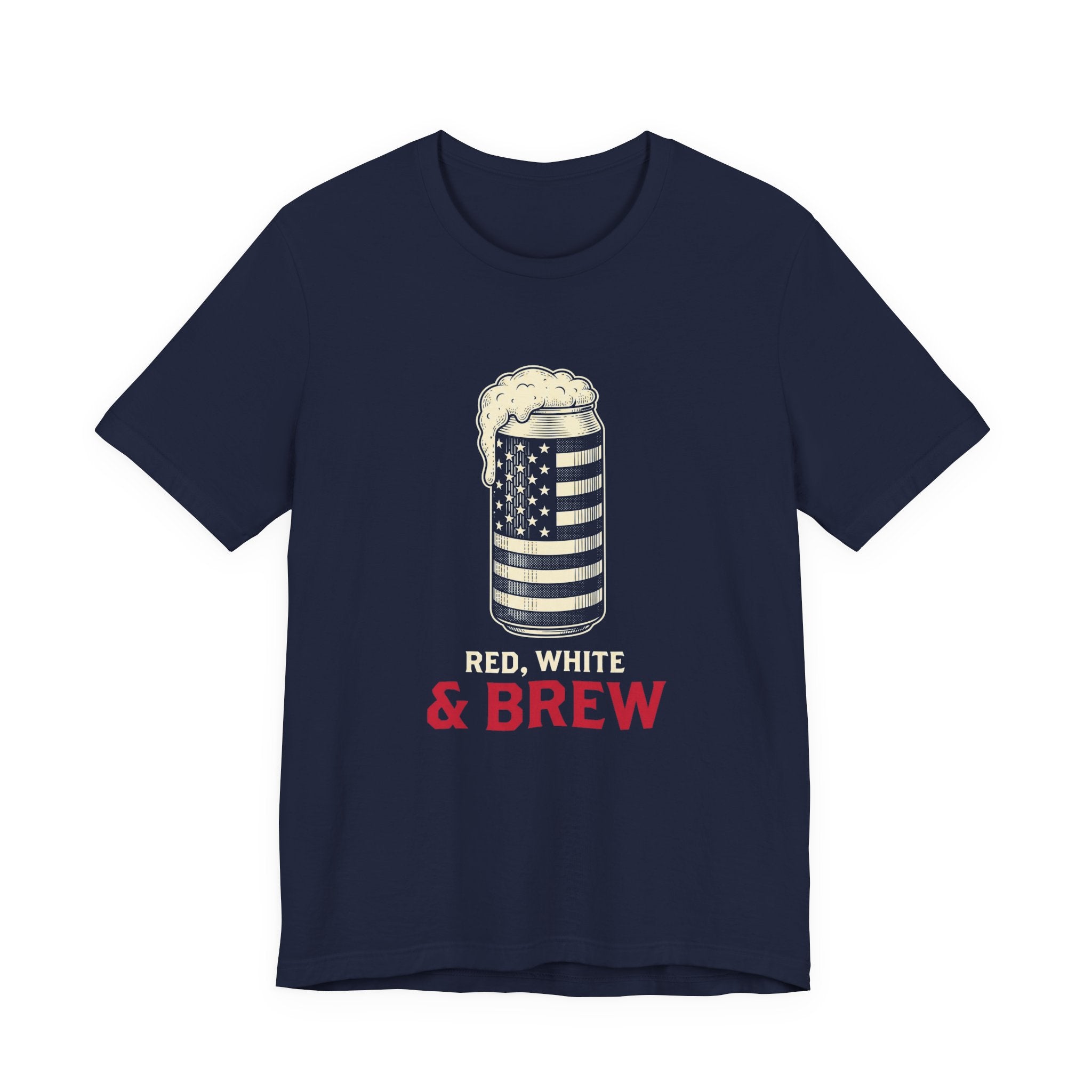 Red White and Brew T-Shirt | Funny 4th of July Beer Tee | Patriotic Drinking Gift | Craft Beer Lover Shirt