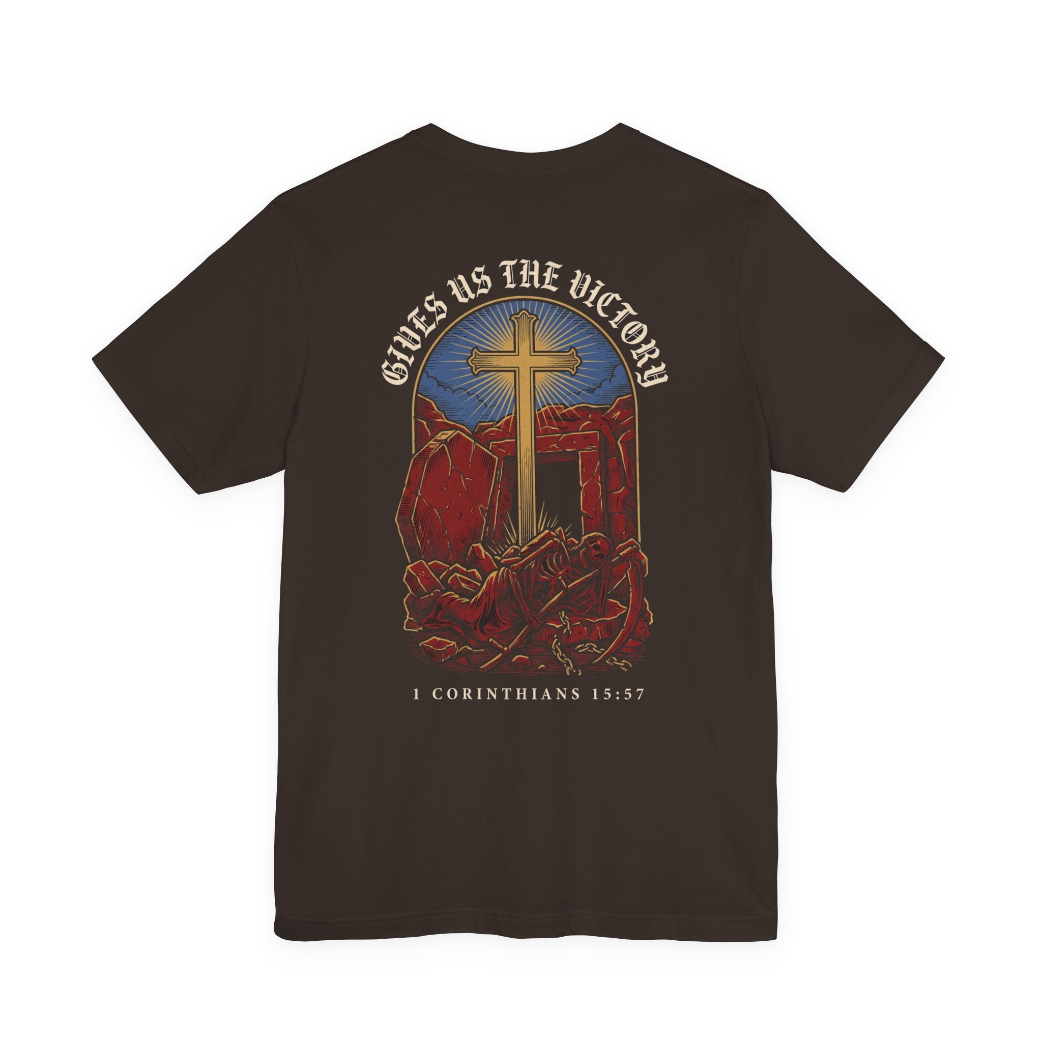 He Gives Us the Victory Christian Tee | Reformed Warrior Faith Shirt