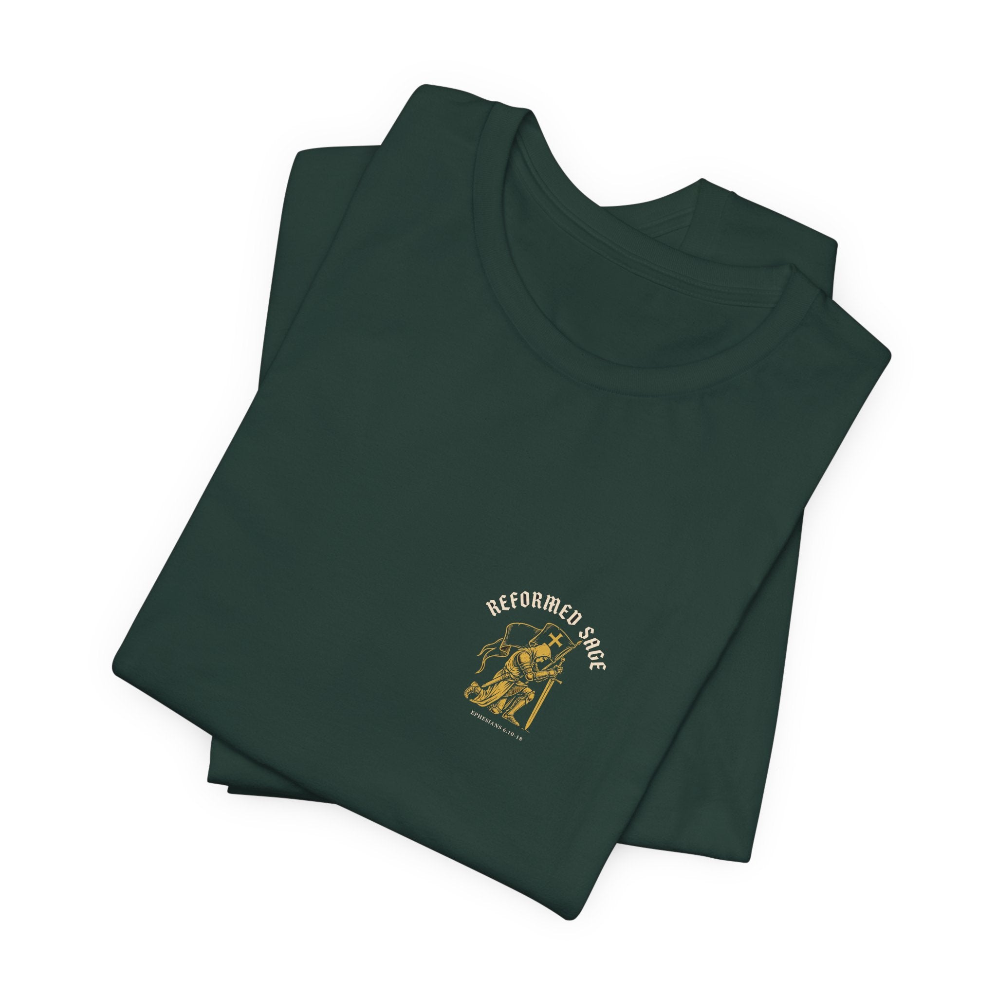 He Trains My Hands For War Christian Tee | Reformed Warrior Faith Shirt