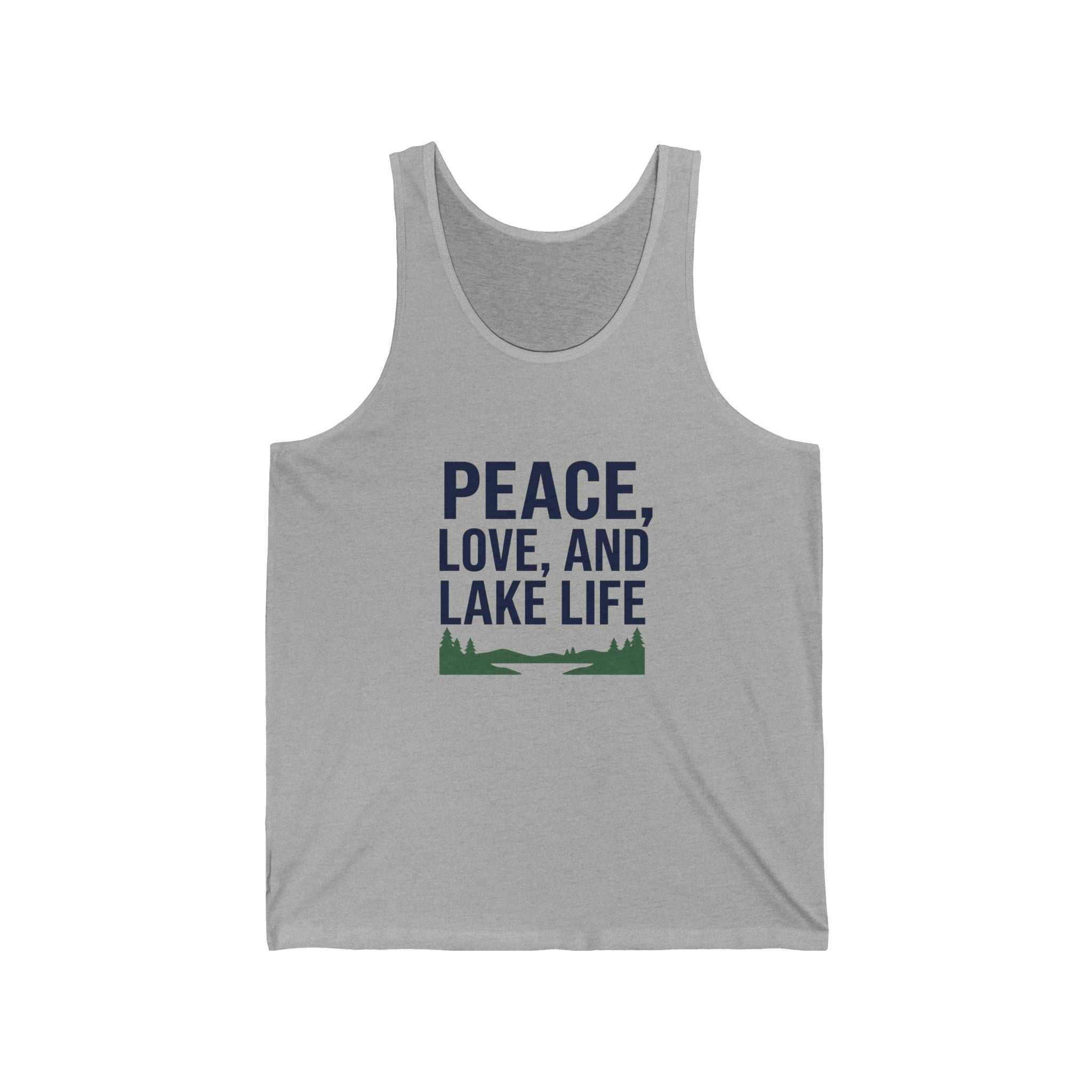 Peace, Love, and Lake Life Tank Top | Minimalist Typography Shirt