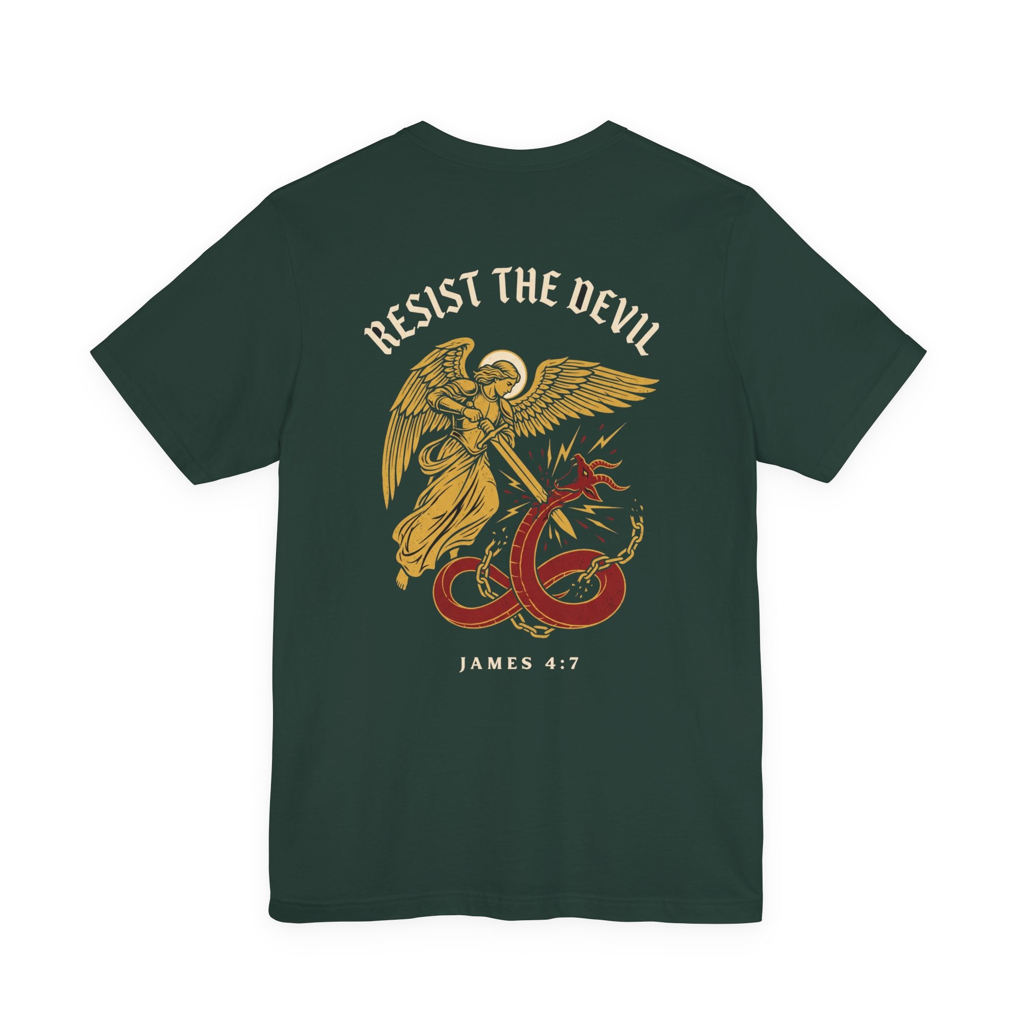 Resist the Devil and He Will Flee Christian Tee | Warrior Faith Bible Shirt