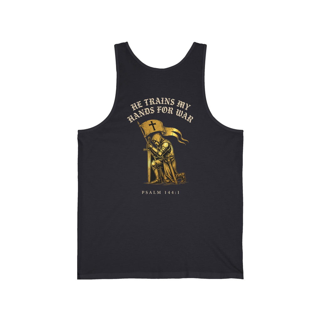 He Trains My Hands For War Christian Tank | Reformed Warrior Faith