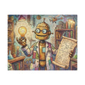Robot Professor Jigsaw Puzzle - Invention in Progress Puzzle Illustration