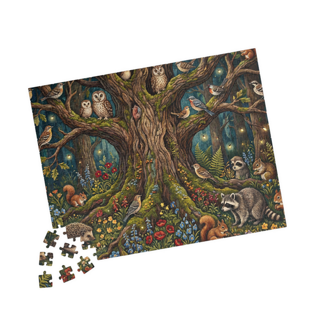 Woodland Animals Jigsaw Puzzle - Intricate Tapestry Design